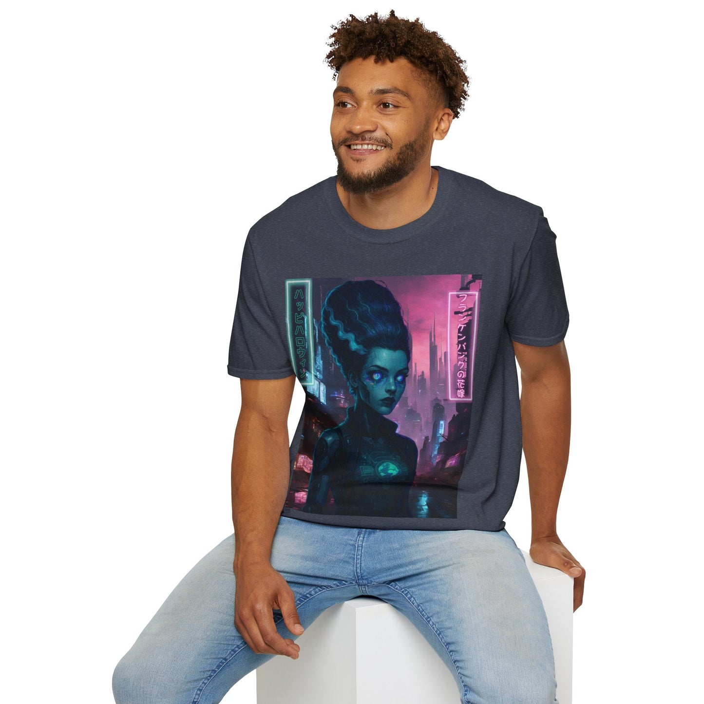 Neon Bride of Frankenstein DKcolors Unisex T-Shirt by CreepyCrafts.boo – cypherpunkgear.com | Cypherpunk Merch