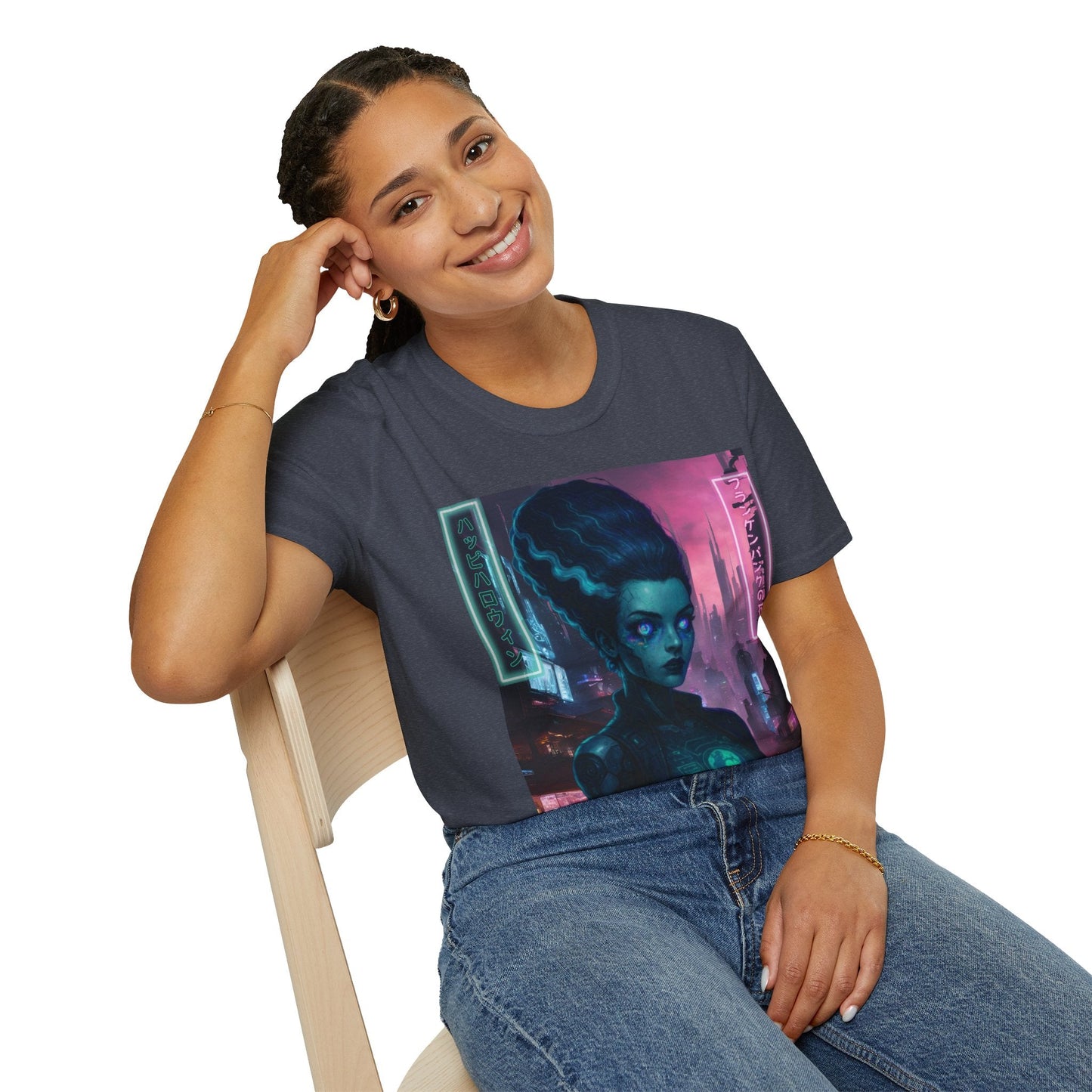 Neon Bride of Frankenstein DKcolors Unisex T-Shirt by CreepyCrafts.boo – cypherpunkgear.com | Cypherpunk Merch