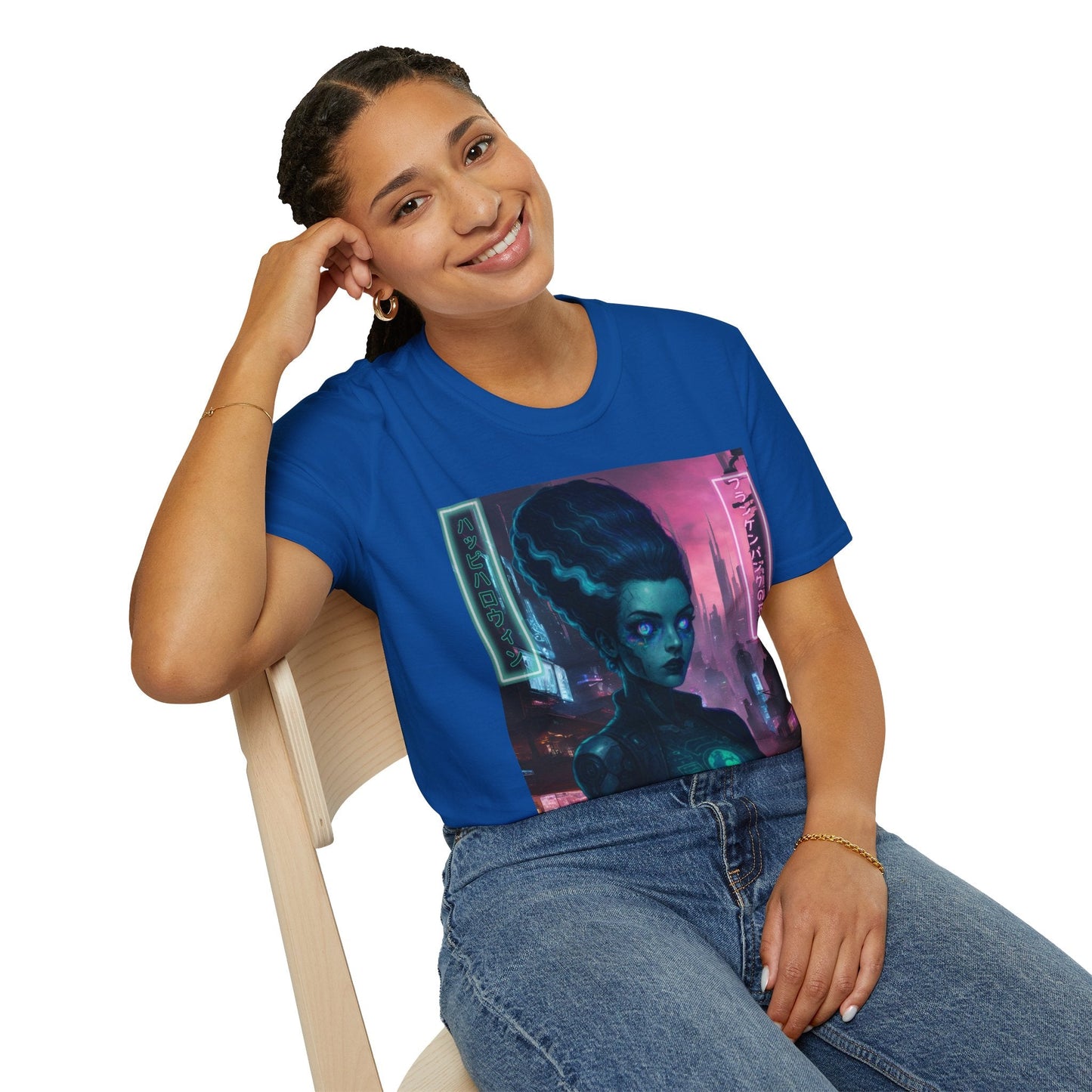 Neon Bride of Frankenstein DKcolors Unisex T-Shirt by CreepyCrafts.boo – cypherpunkgear.com | Cypherpunk Merch