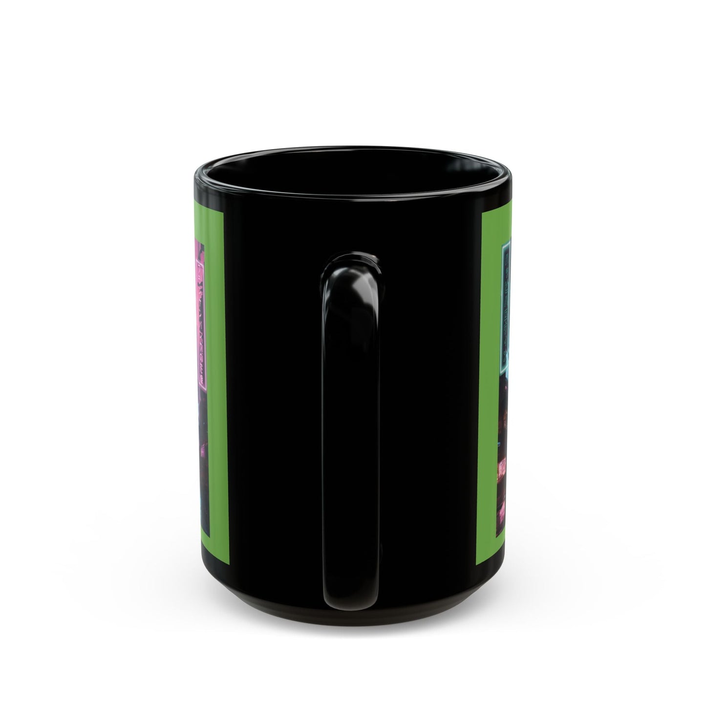 Neon Bride of Frankenstein Green Mug by CreepyCrafts.boo – cypherpunkgear.com | Cypherpunk Merch