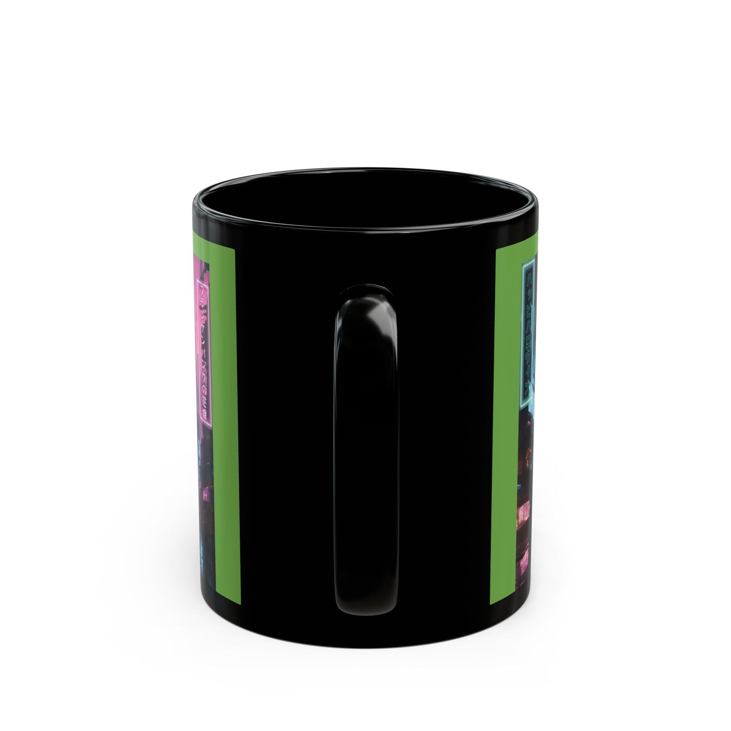 Neon Bride of Frankenstein Green Mug by CreepyCrafts.boo – cypherpunkgear.com | Cypherpunk Merch