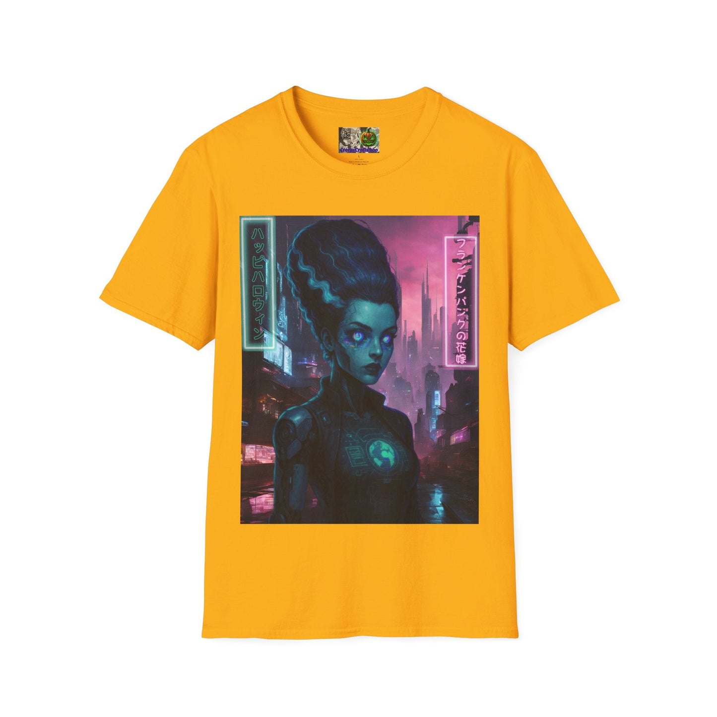 Neon Bride of Frankenstein LTcolors Unisex T-Shirt by CreepyCrafts.boo – cypherpunkgear.com | Cypherpunk Merch