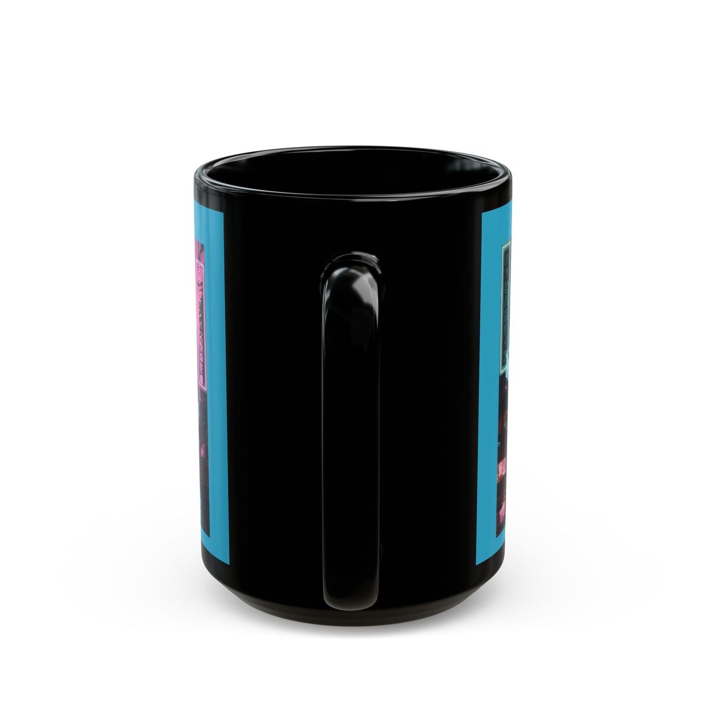 Neon Bride of Frankenstein Turquoise Mug by CreepyCrafts.boo – cypherpunkgear.com | Cypherpunk Merch