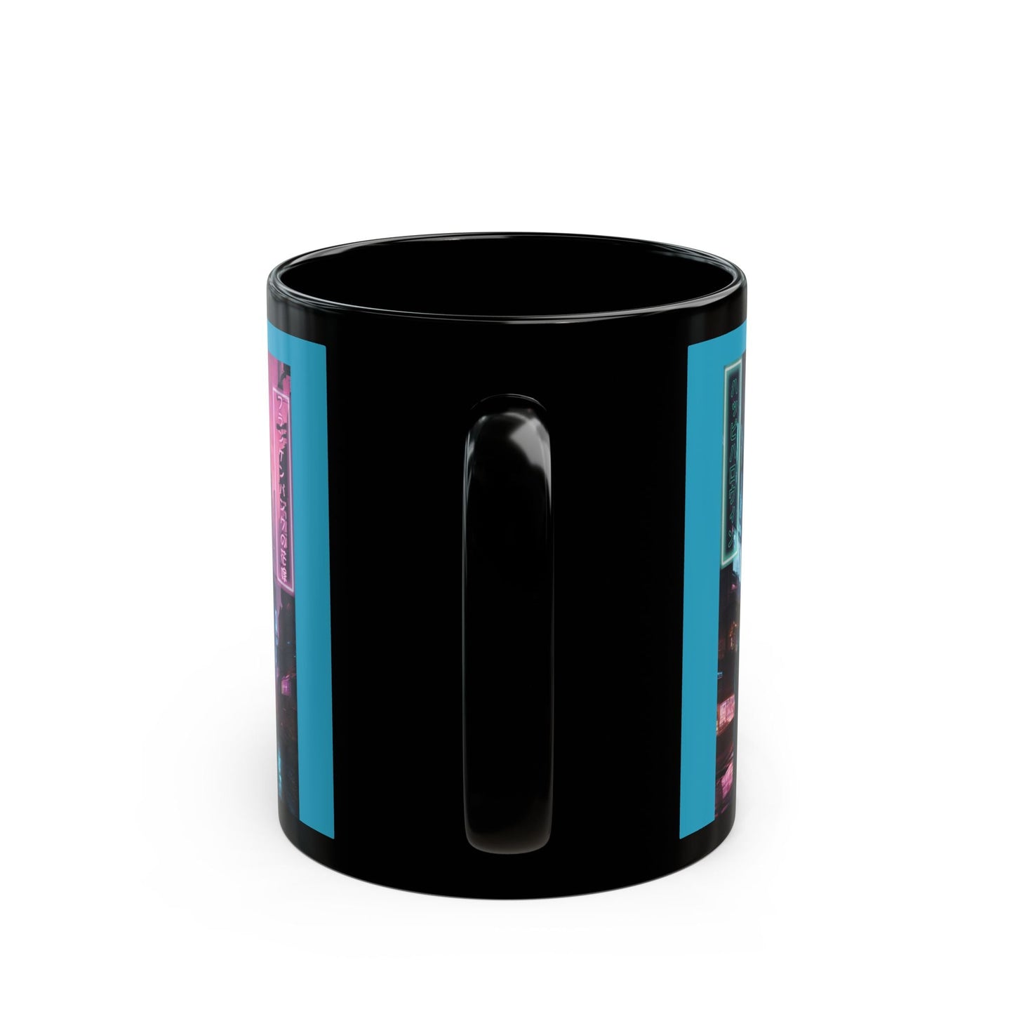Neon Bride of Frankenstein Turquoise Mug by CreepyCrafts.boo – cypherpunkgear.com | Cypherpunk Merch