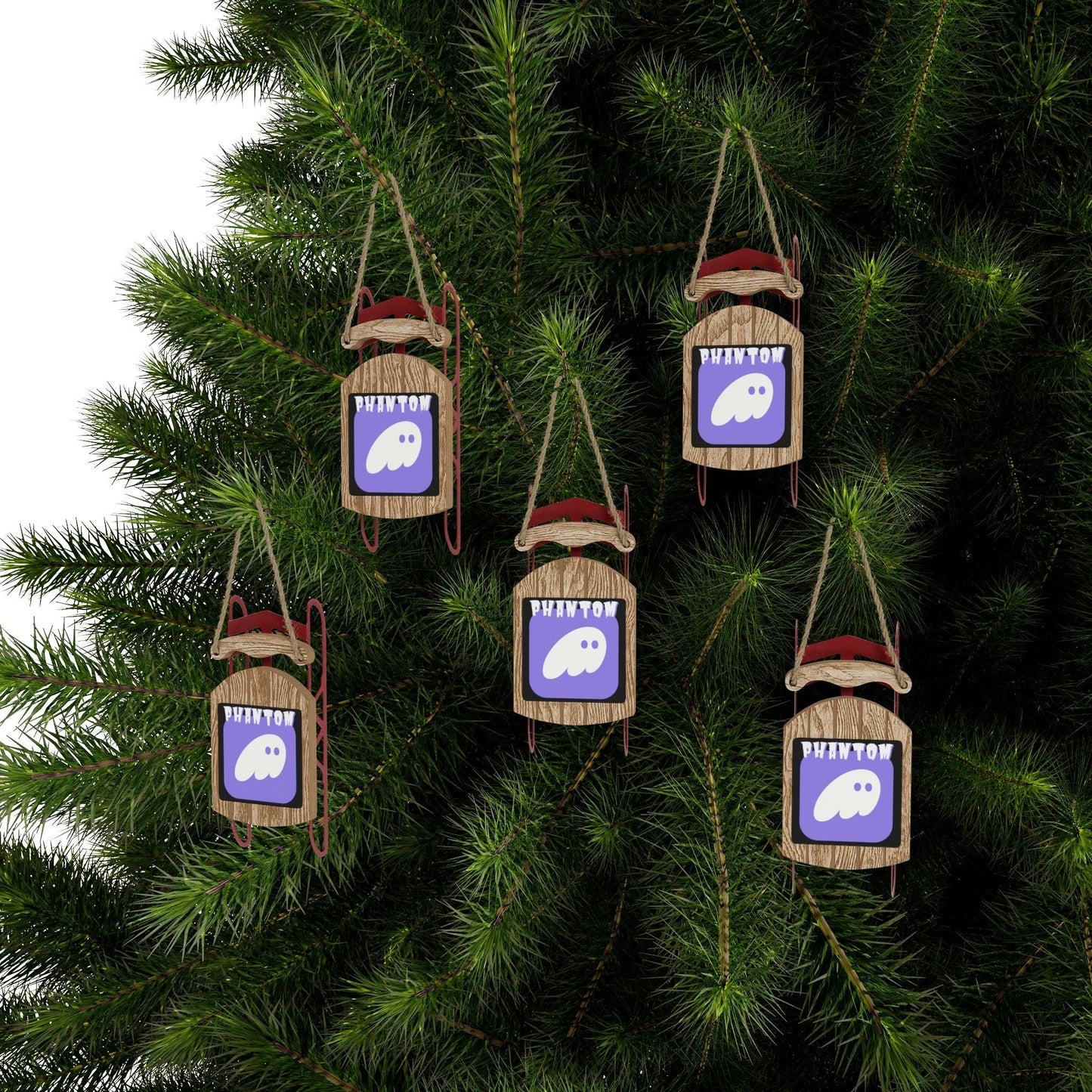 Phantom Hot Wallet Sled Ornament by cypherpunkgear – cypherpunkgear.com | Cypherpunk Merch