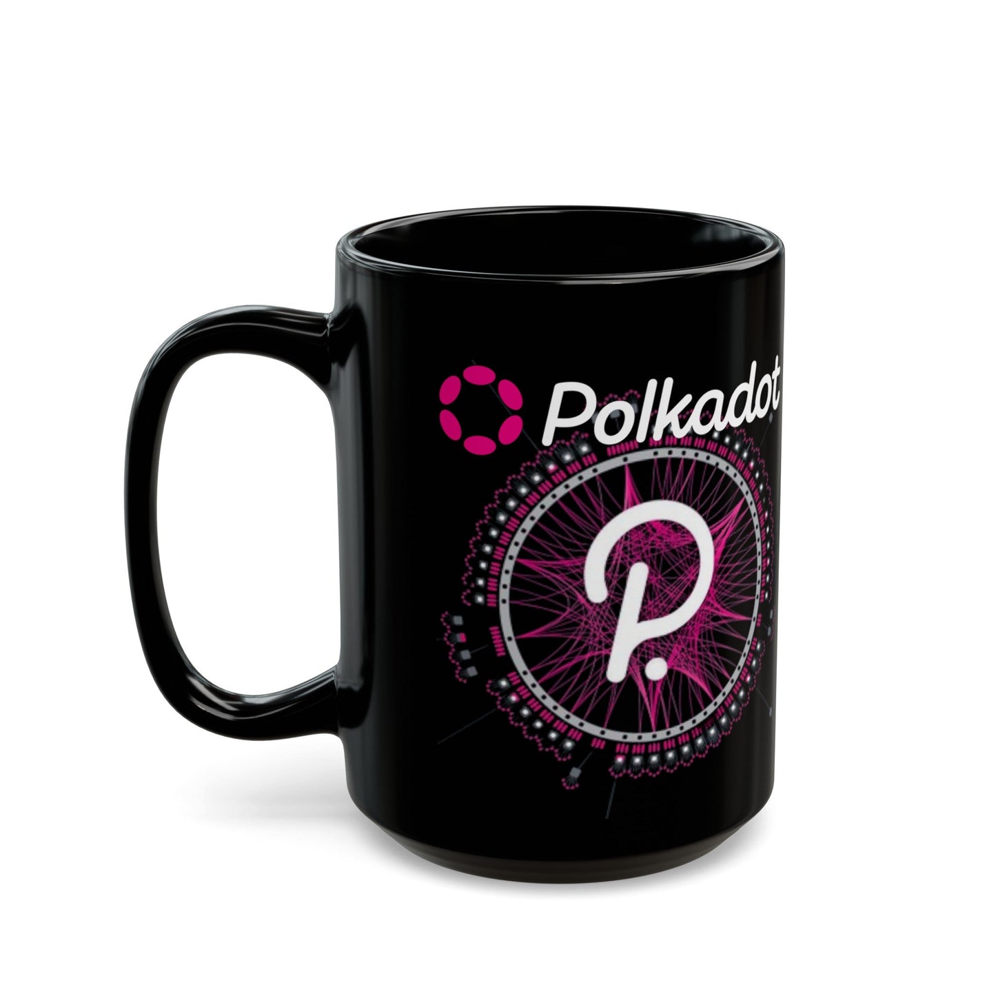 Polkadot (DOT) Black Mug by cypherpunkgear – cypherpunkgear.com | Cypherpunk Merch