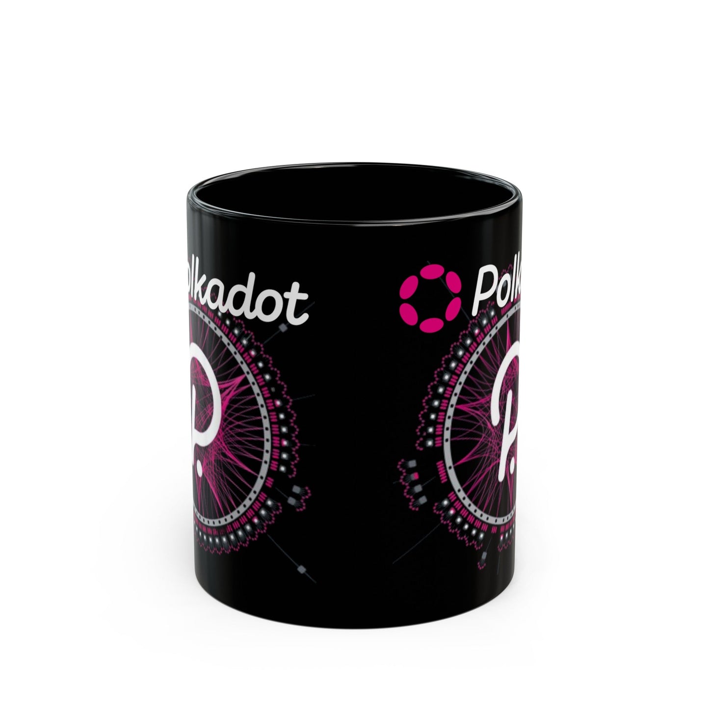 Polkadot (DOT) Black Mug by cypherpunkgear – cypherpunkgear.com | Cypherpunk Merch