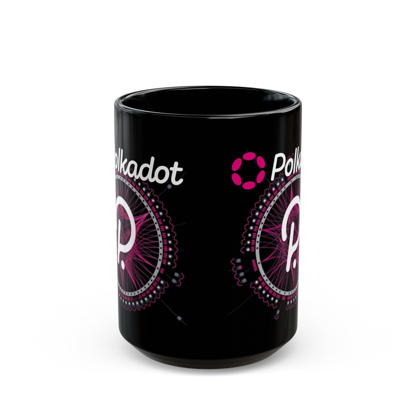Polkadot (DOT) Black Mug by cypherpunkgear – cypherpunkgear.com | Cypherpunk Merch