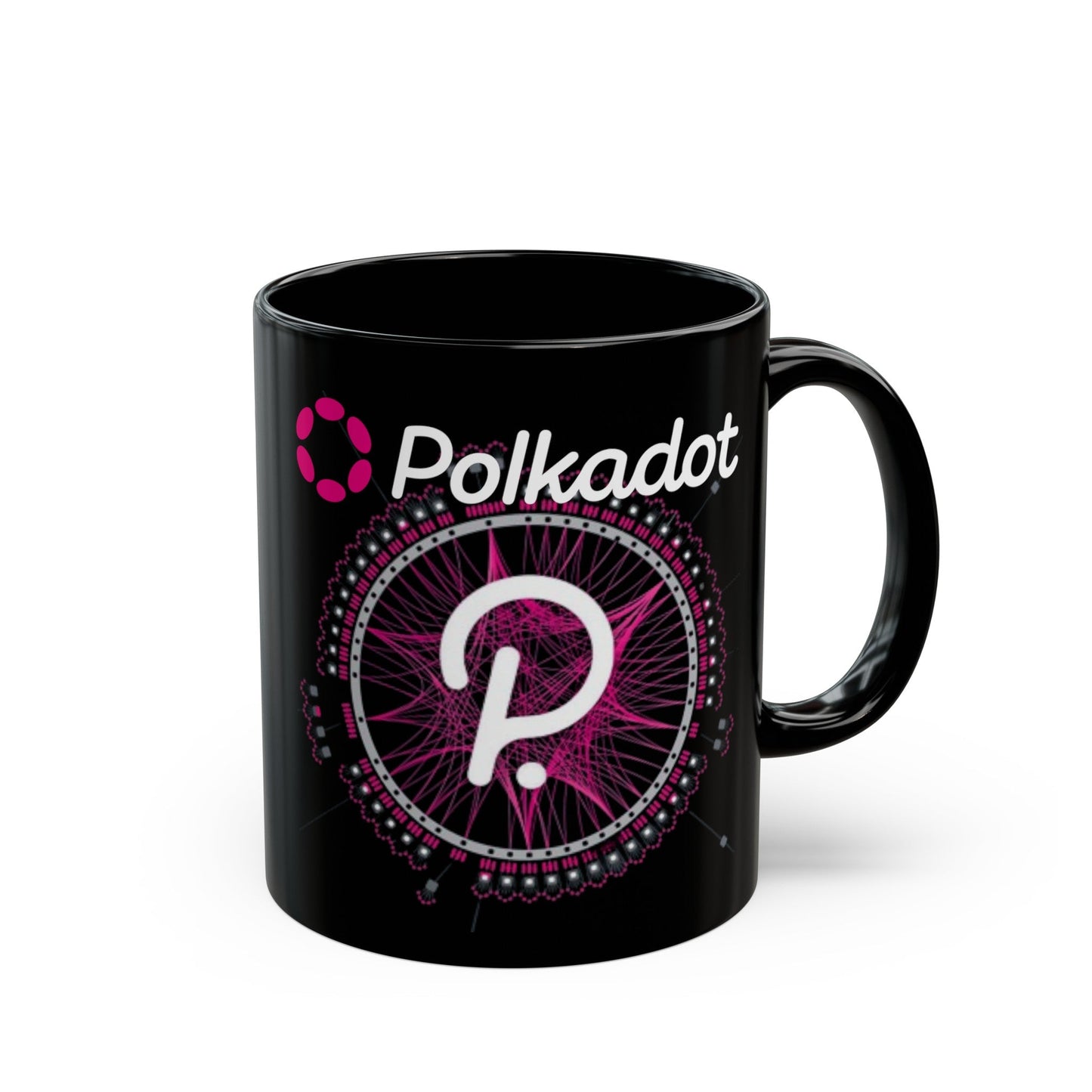 Polkadot (DOT) Black Mug by cypherpunkgear – cypherpunkgear.com | Cypherpunk Merch