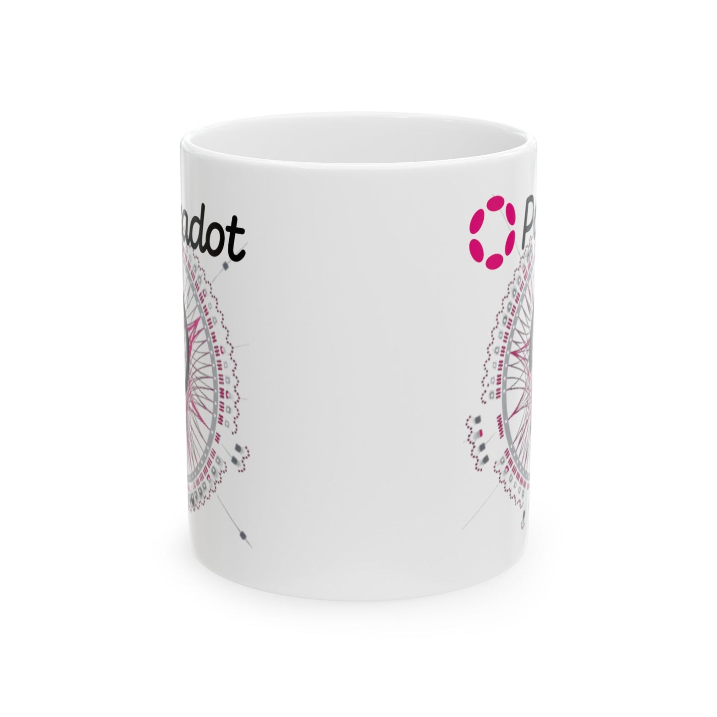 Polkadot (DOT) White Mug by cypherpunkgear – cypherpunkgear.com | Cypherpunk Merch