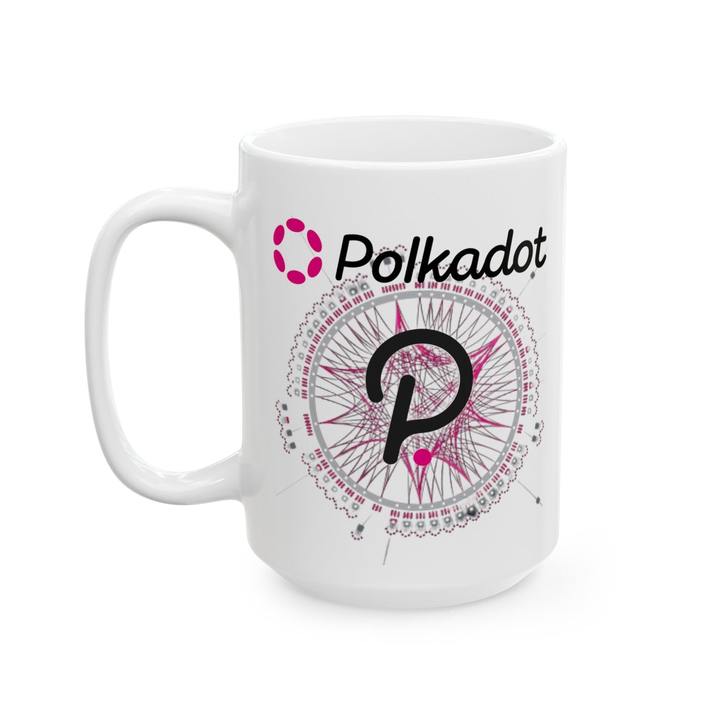 Polkadot (DOT) White Mug by cypherpunkgear – cypherpunkgear.com | Cypherpunk Merch