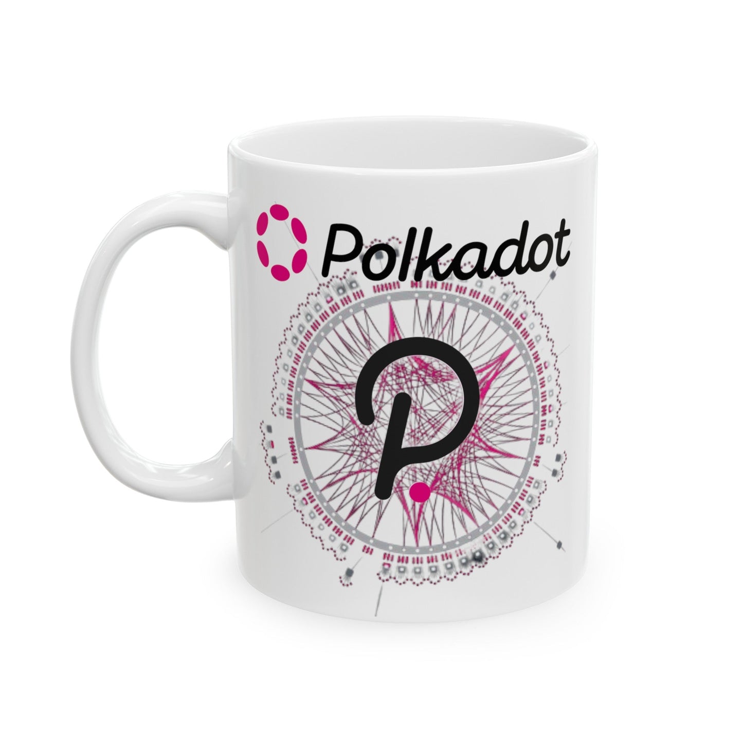 Polkadot (DOT) White Mug by cypherpunkgear – cypherpunkgear.com | Cypherpunk Merch