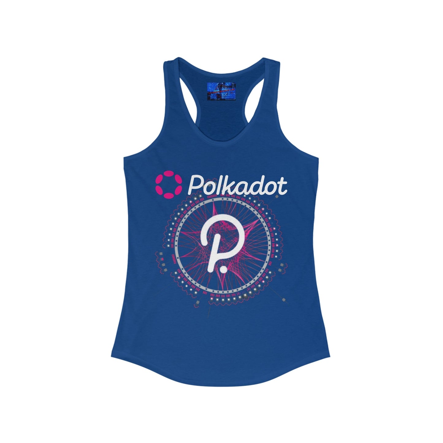 Polkadot (DOT) Women's Racerback Tank Top by cypherpunkgear – cypherpunkgear.com | Cypherpunk Merch