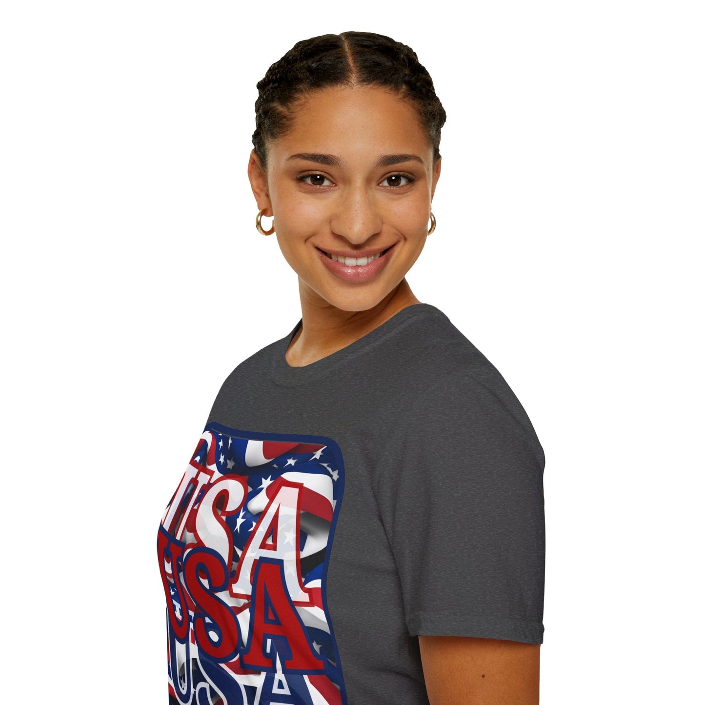 RED White and Blue USA Patriot DKcolors Unisex T-Shirt by cypherpunkgear – cypherpunkgear.com | Cypherpunk Merch