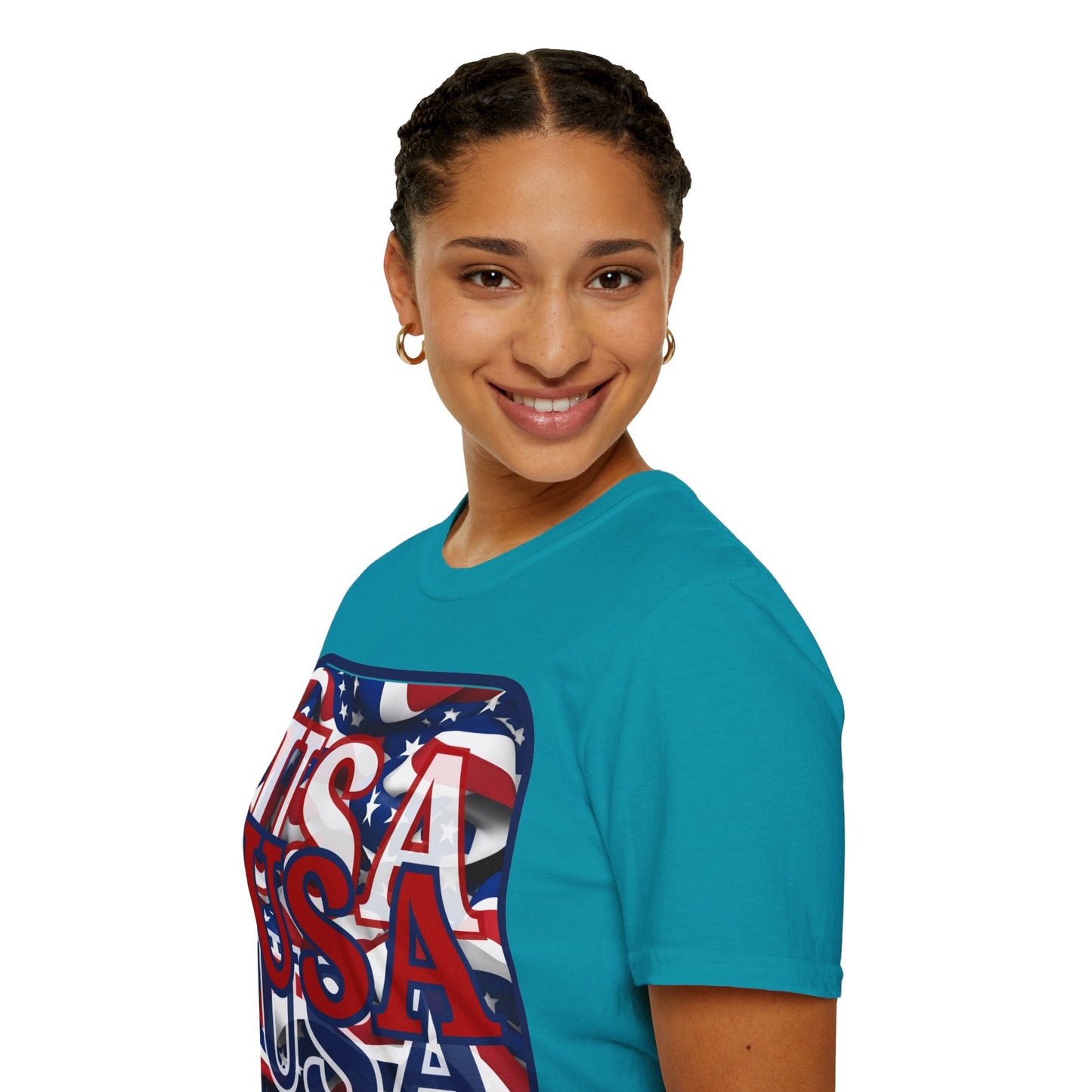 RED White and Blue USA Patriot DKcolors Unisex T-Shirt by cypherpunkgear – cypherpunkgear.com | Cypherpunk Merch