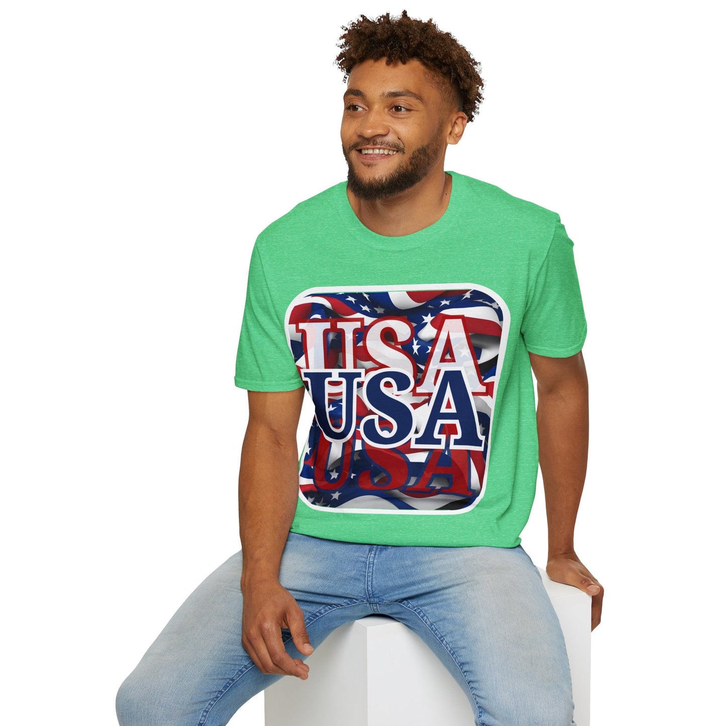 Red White and BLUE USA Patriot DKcolors Unisex T-Shirt by cypherpunkgear – cypherpunkgear.com | Cypherpunk Merch