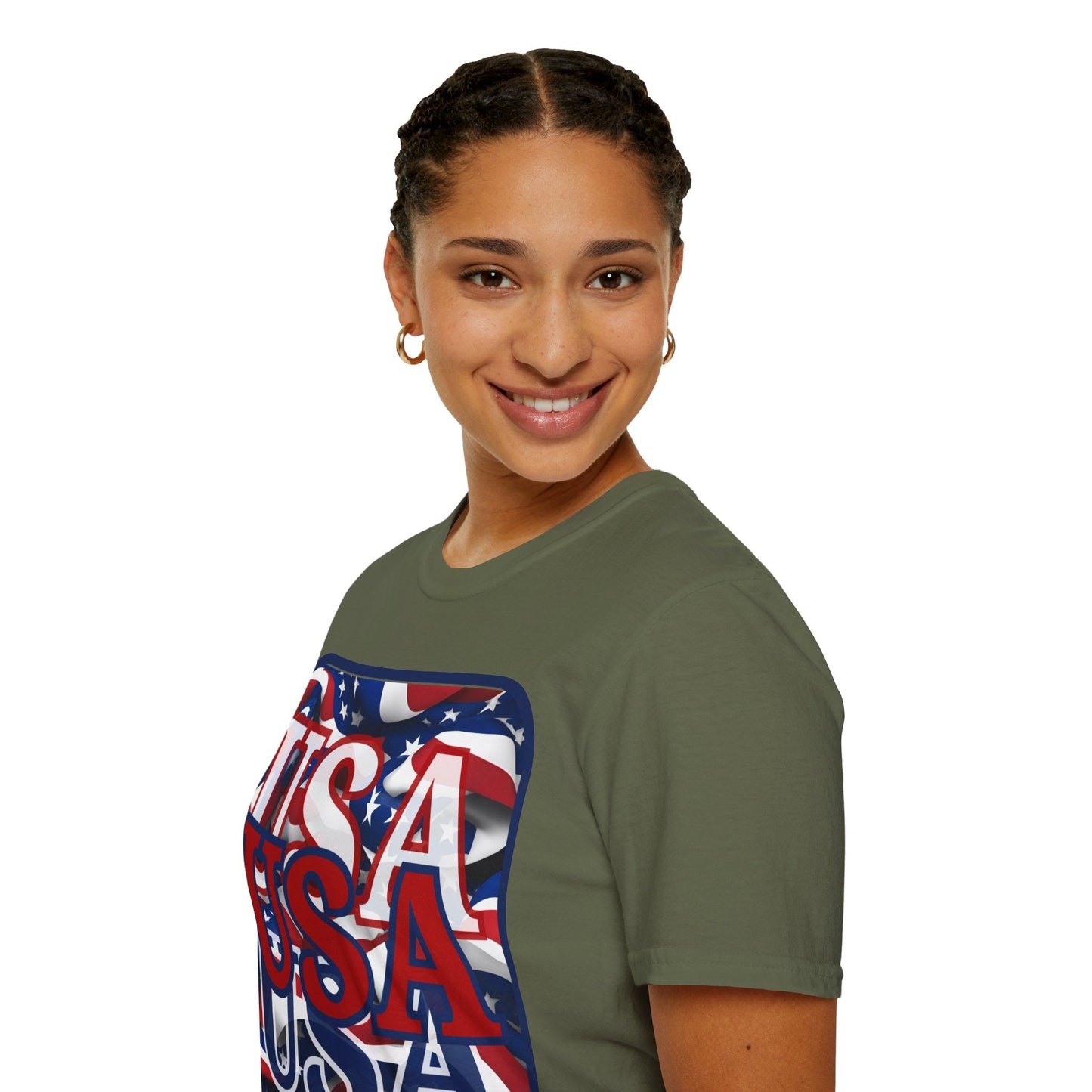 RED White and Blue USA Patriot DKcolors Unisex T-Shirt by cypherpunkgear – cypherpunkgear.com | Cypherpunk Merch