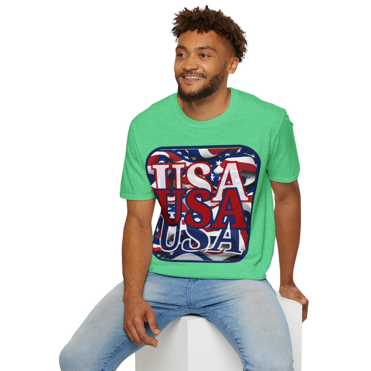 RED White and Blue USA Patriot DKcolors Unisex T-Shirt by cypherpunkgear – cypherpunkgear.com | Cypherpunk Merch