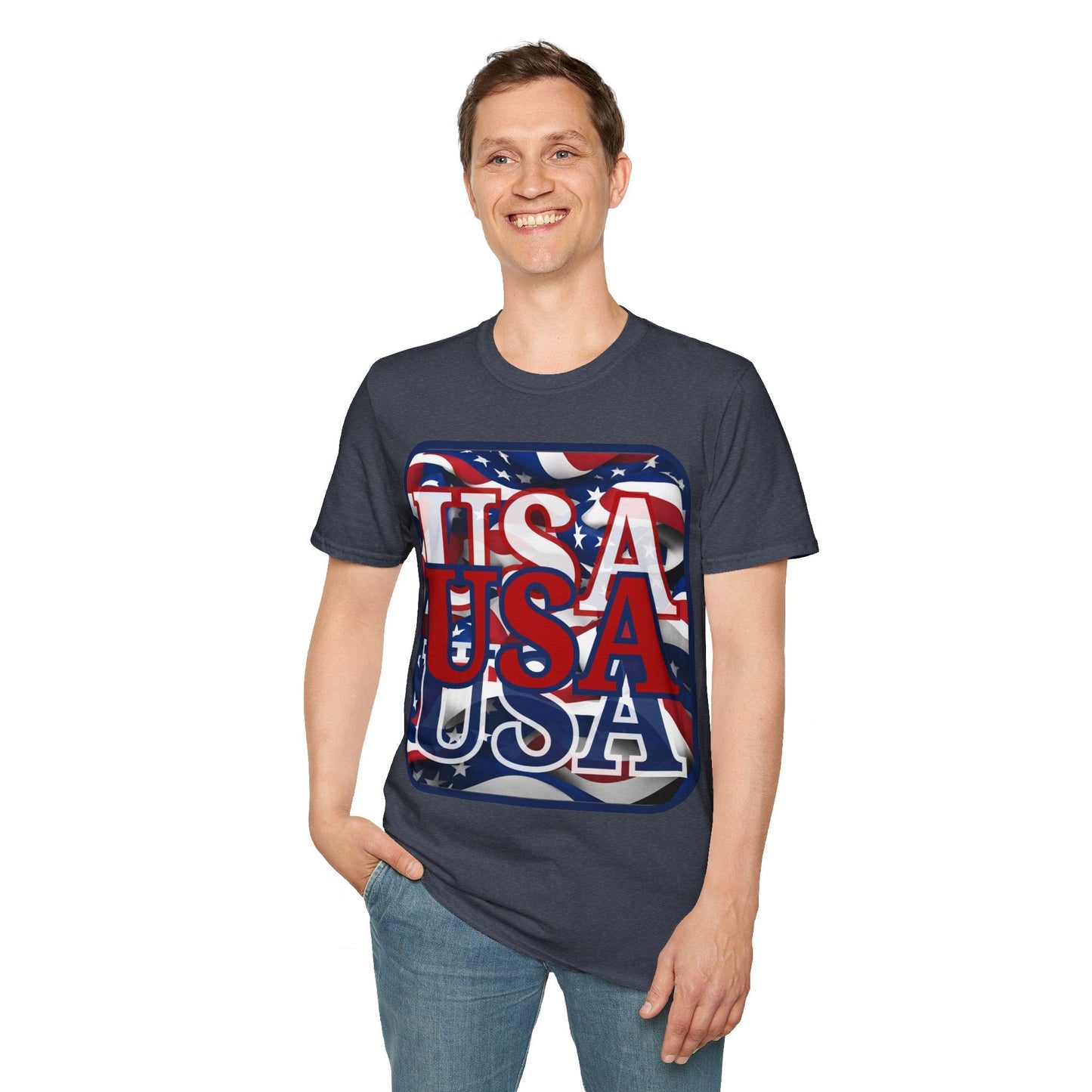 RED White and Blue USA Patriot DKcolors Unisex T-Shirt by cypherpunkgear – cypherpunkgear.com | Cypherpunk Merch
