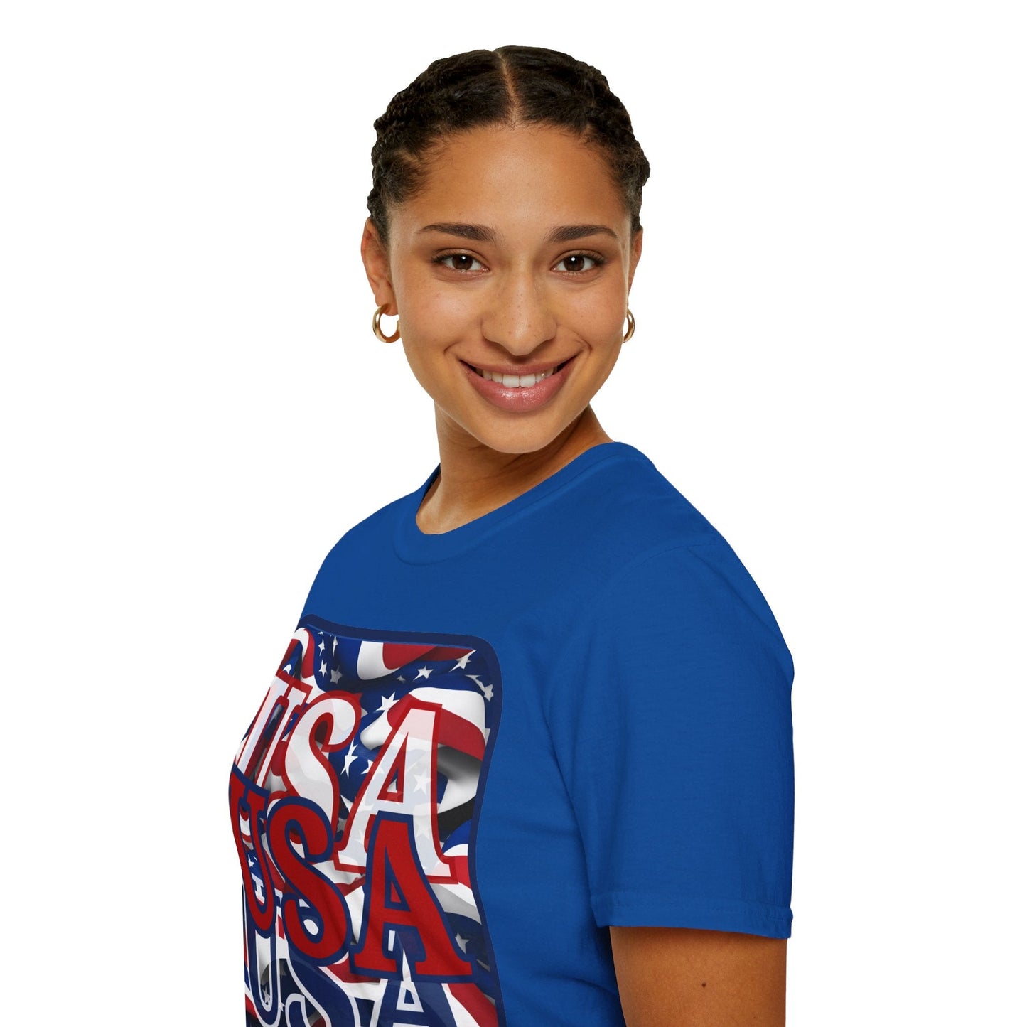 RED White and Blue USA Patriot DKcolors Unisex T-Shirt by cypherpunkgear – cypherpunkgear.com | Cypherpunk Merch