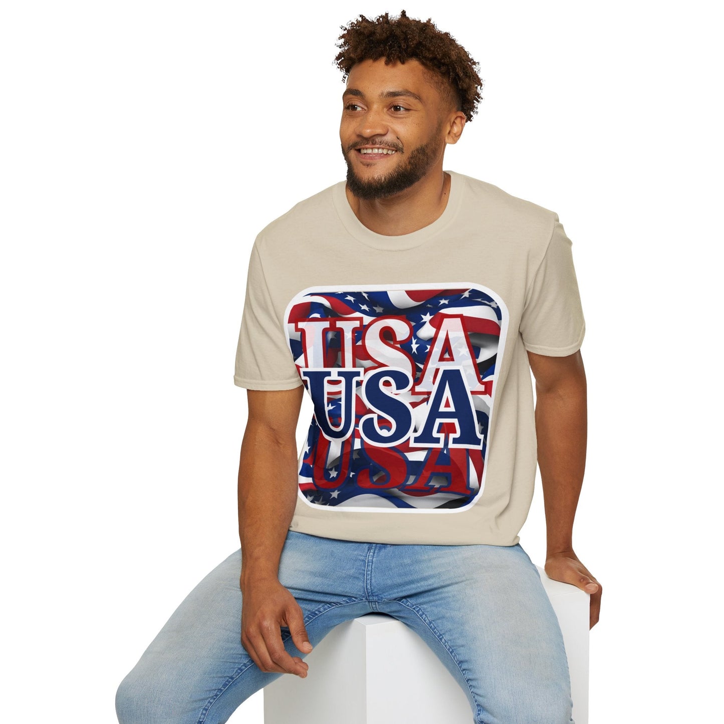 Red White and BLUE USA Patriot LTcolors Unisex T-Shirt by cypherpunkgear – cypherpunkgear.com | Cypherpunk Merch