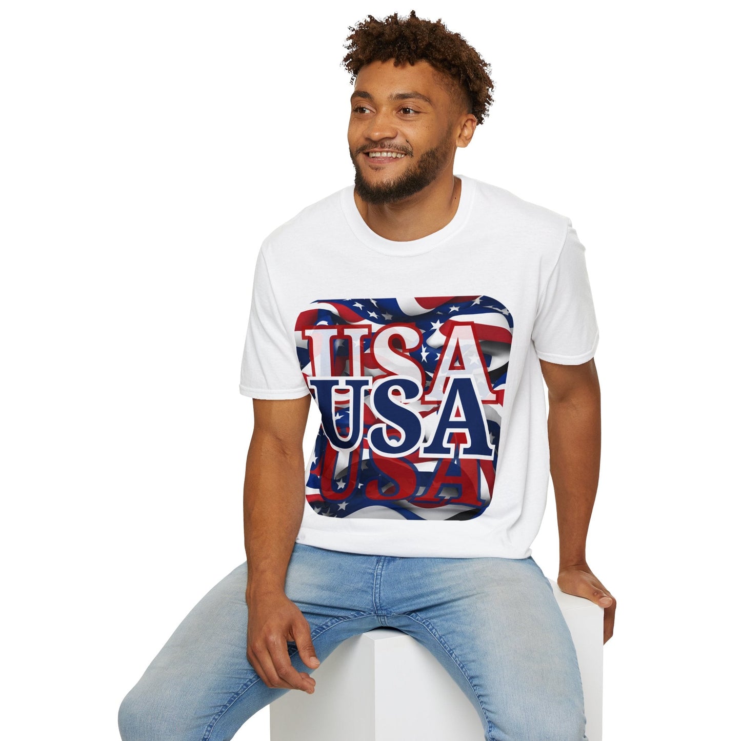 Red White and BLUE USA Patriot LTcolors Unisex T-Shirt by cypherpunkgear – cypherpunkgear.com | Cypherpunk Merch