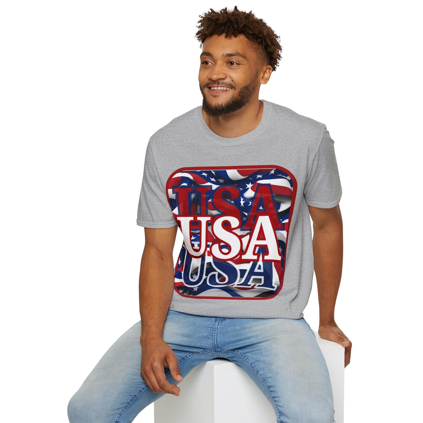 Red WHITE and Blue USA Patriot LTcolors Unisex T-Shirt by cypherpunkgear – cypherpunkgear.com | Cypherpunk Merch