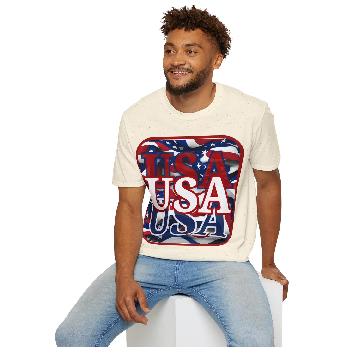 Red WHITE and Blue USA Patriot LTcolors Unisex T-Shirt by cypherpunkgear – cypherpunkgear.com | Cypherpunk Merch