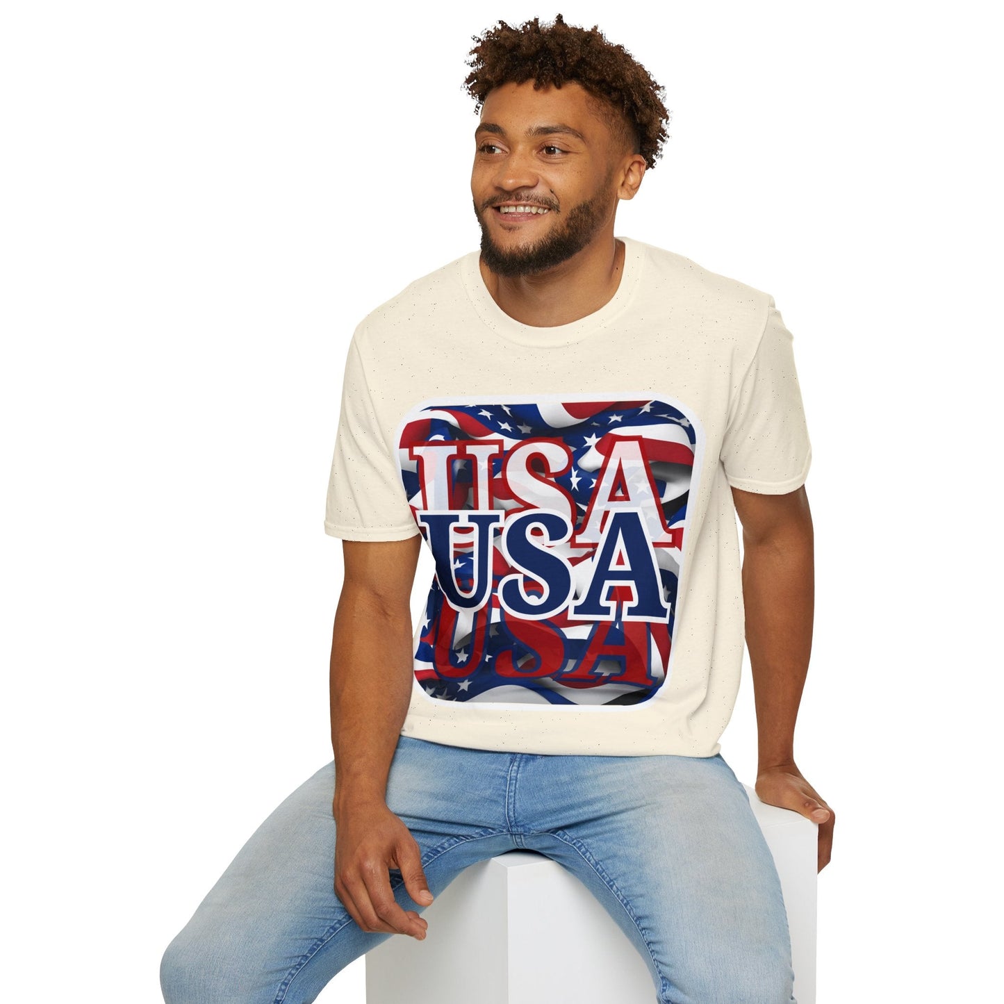 Red White and BLUE USA Patriot LTcolors Unisex T-Shirt by cypherpunkgear – cypherpunkgear.com | Cypherpunk Merch