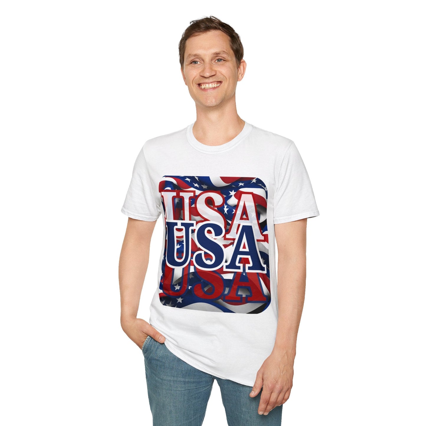 Red White and BLUE USA Patriot LTcolors Unisex T-Shirt by cypherpunkgear – cypherpunkgear.com | Cypherpunk Merch