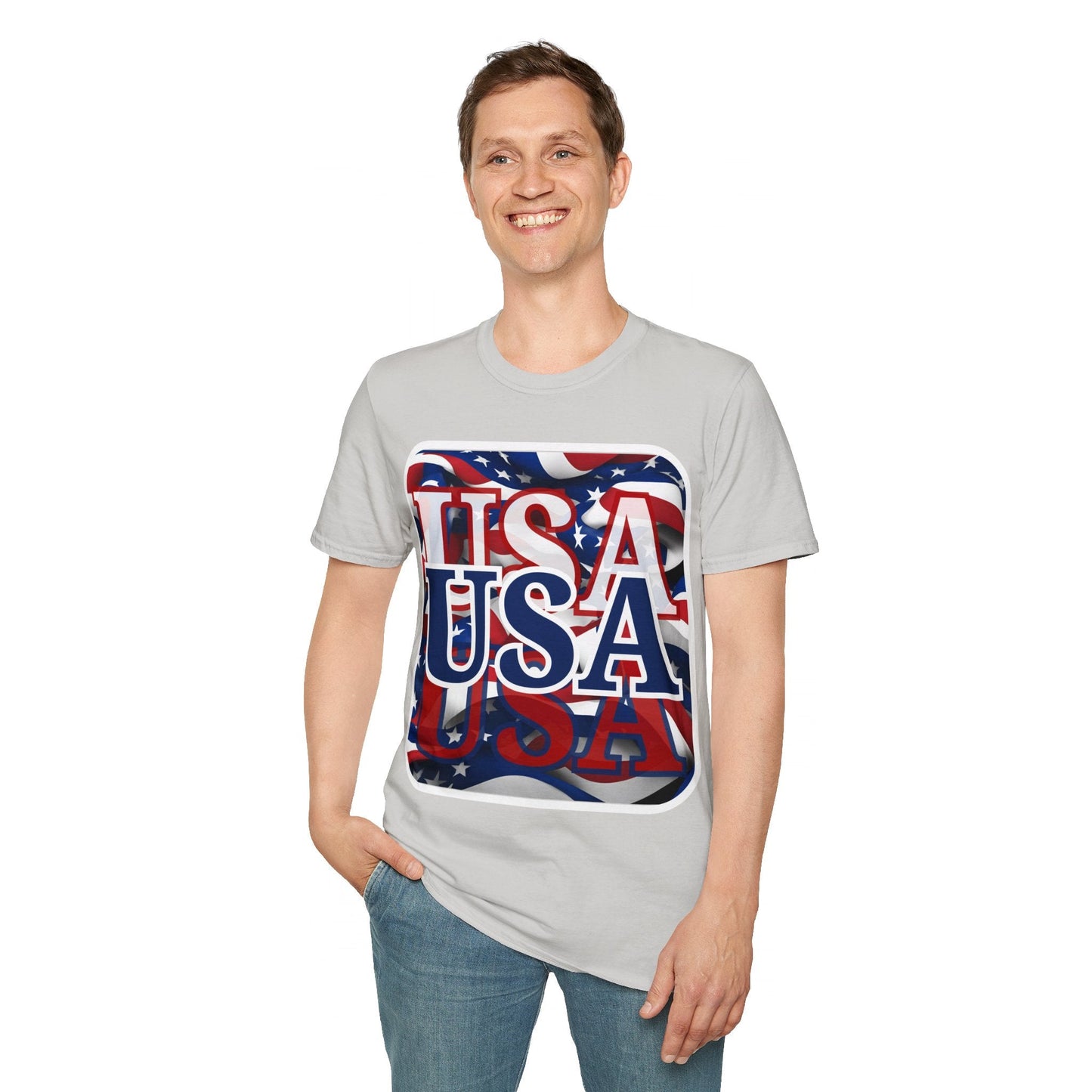Red White and BLUE USA Patriot LTcolors Unisex T-Shirt by cypherpunkgear – cypherpunkgear.com | Cypherpunk Merch