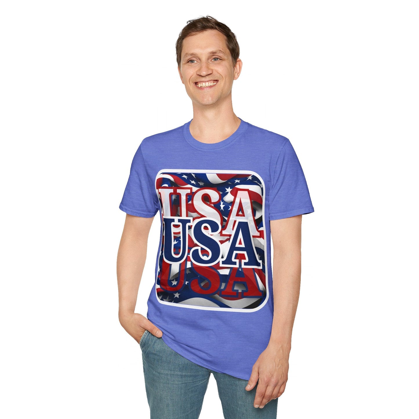 Red White and BLUE USA Patriot LTcolors Unisex T-Shirt by cypherpunkgear – cypherpunkgear.com | Cypherpunk Merch