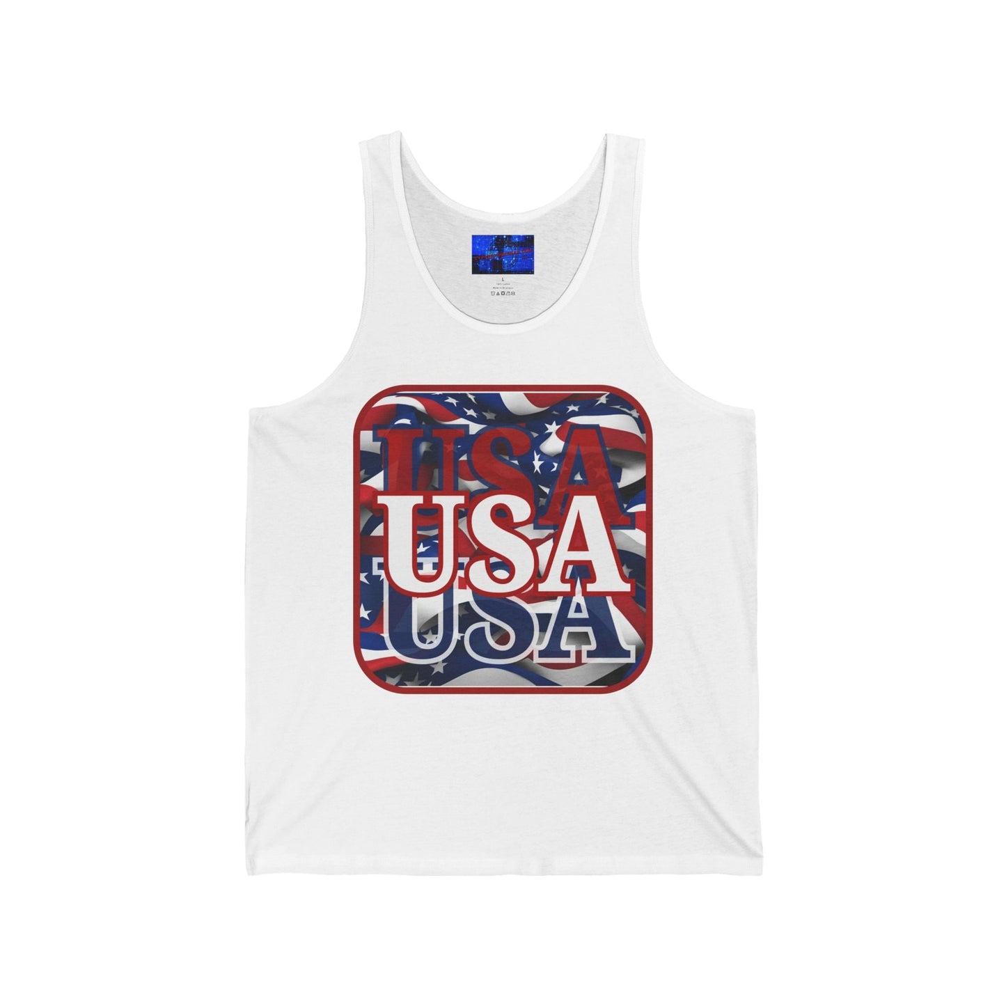 Red WHITE and Blue USA Patriot Unisex Jersey Tank Top by cypherpunkgear – cypherpunkgear.com | Cypherpunk Merch
