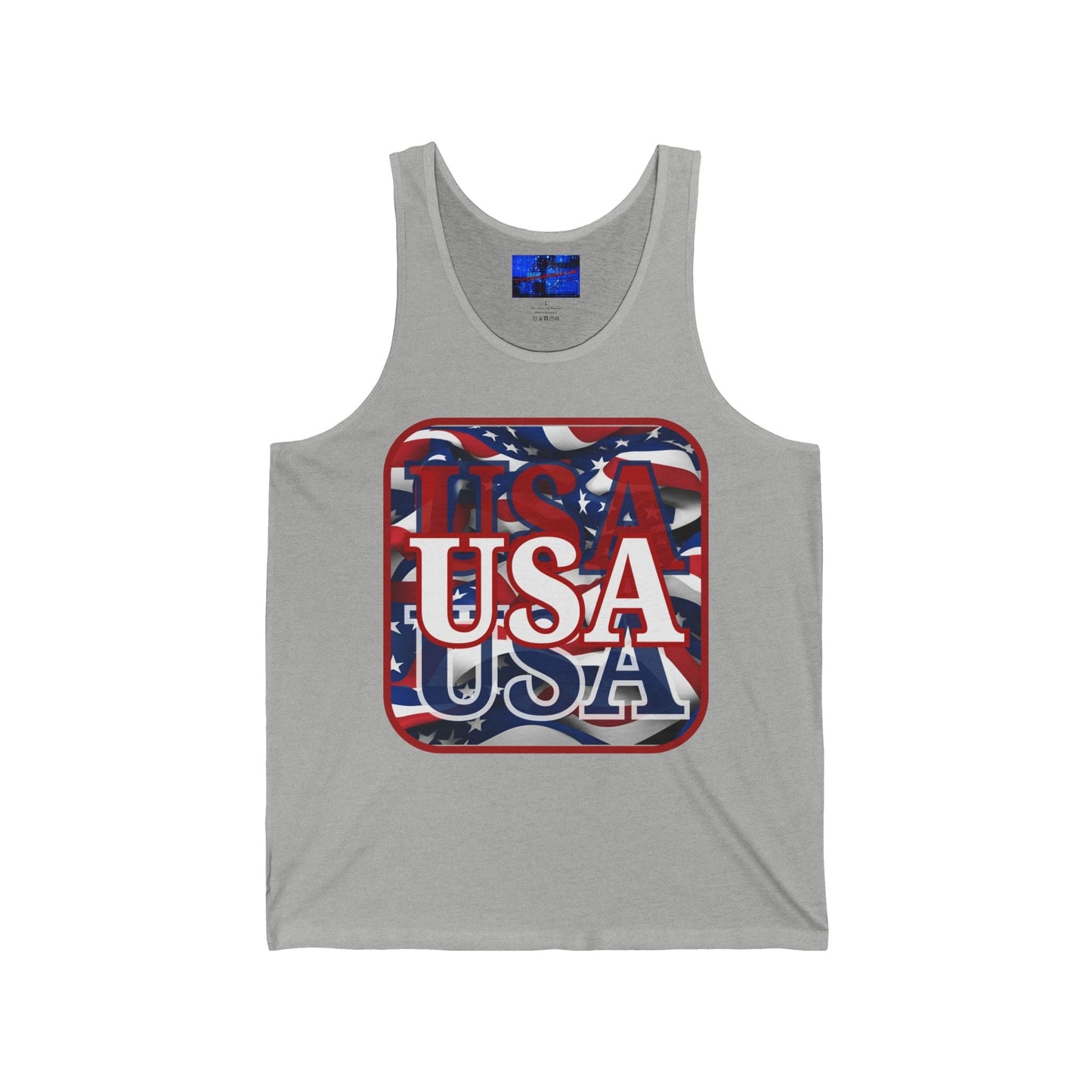 Red WHITE and Blue USA Patriot Unisex Jersey Tank Top by cypherpunkgear – cypherpunkgear.com | Cypherpunk Merch