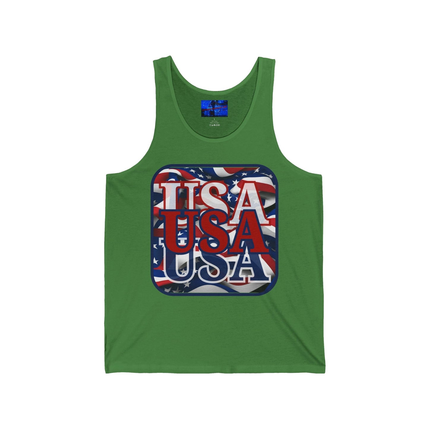 RED White and Blue USA Patriot Unisex Jersey Tank Top by cypherpunkgear – cypherpunkgear.com | Cypherpunk Merch