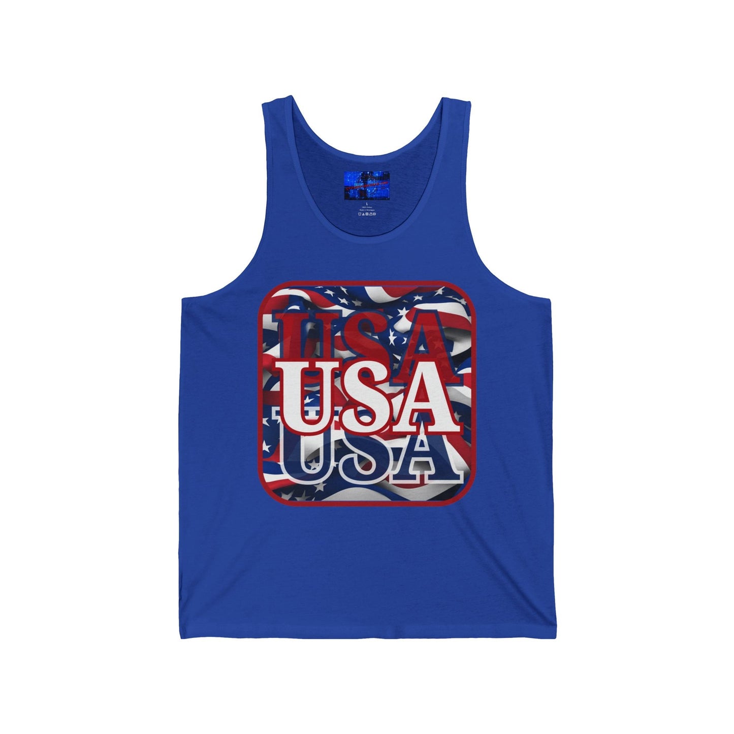 Red WHITE and Blue USA Patriot Unisex Jersey Tank Top by cypherpunkgear – cypherpunkgear.com | Cypherpunk Merch