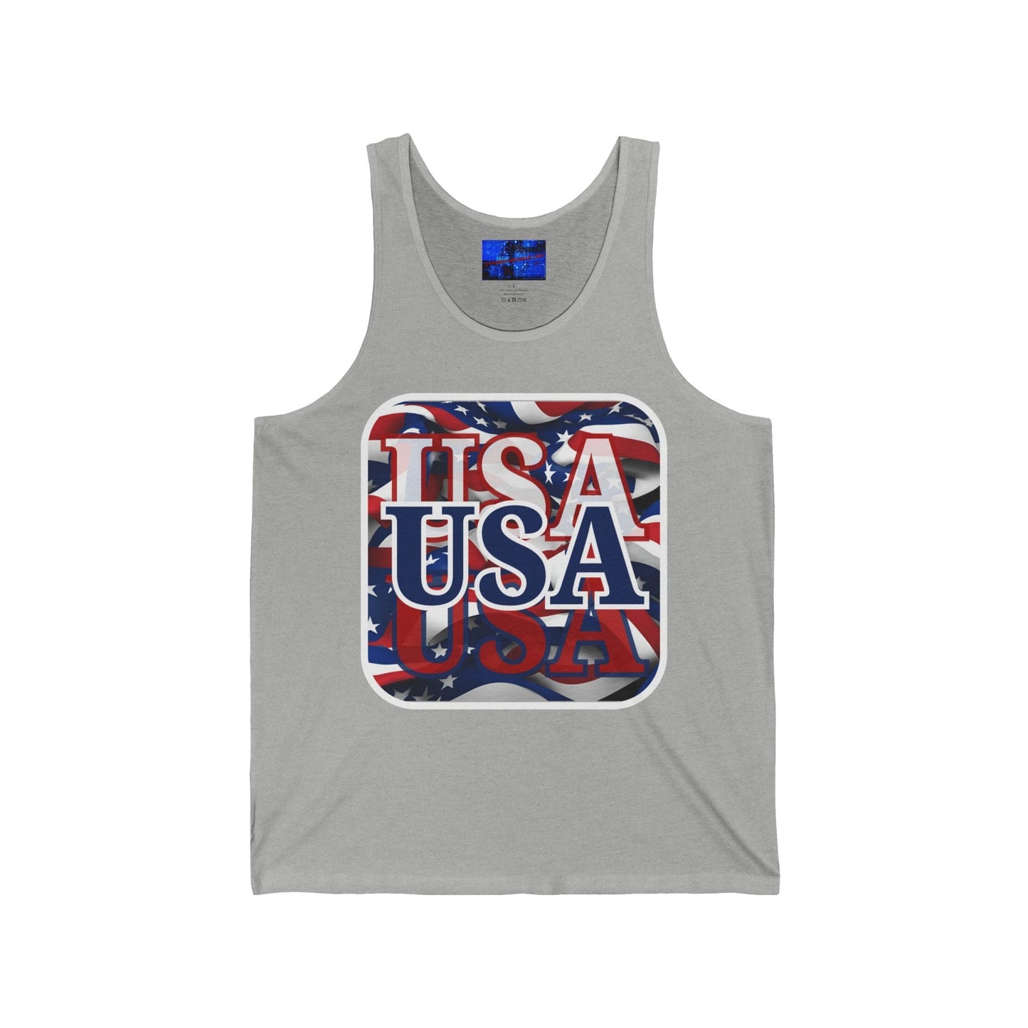 Red White and BLUE USA Patriot Unisex Jersey Tank Top by cypherpunkgear – cypherpunkgear.com | Cypherpunk Merch