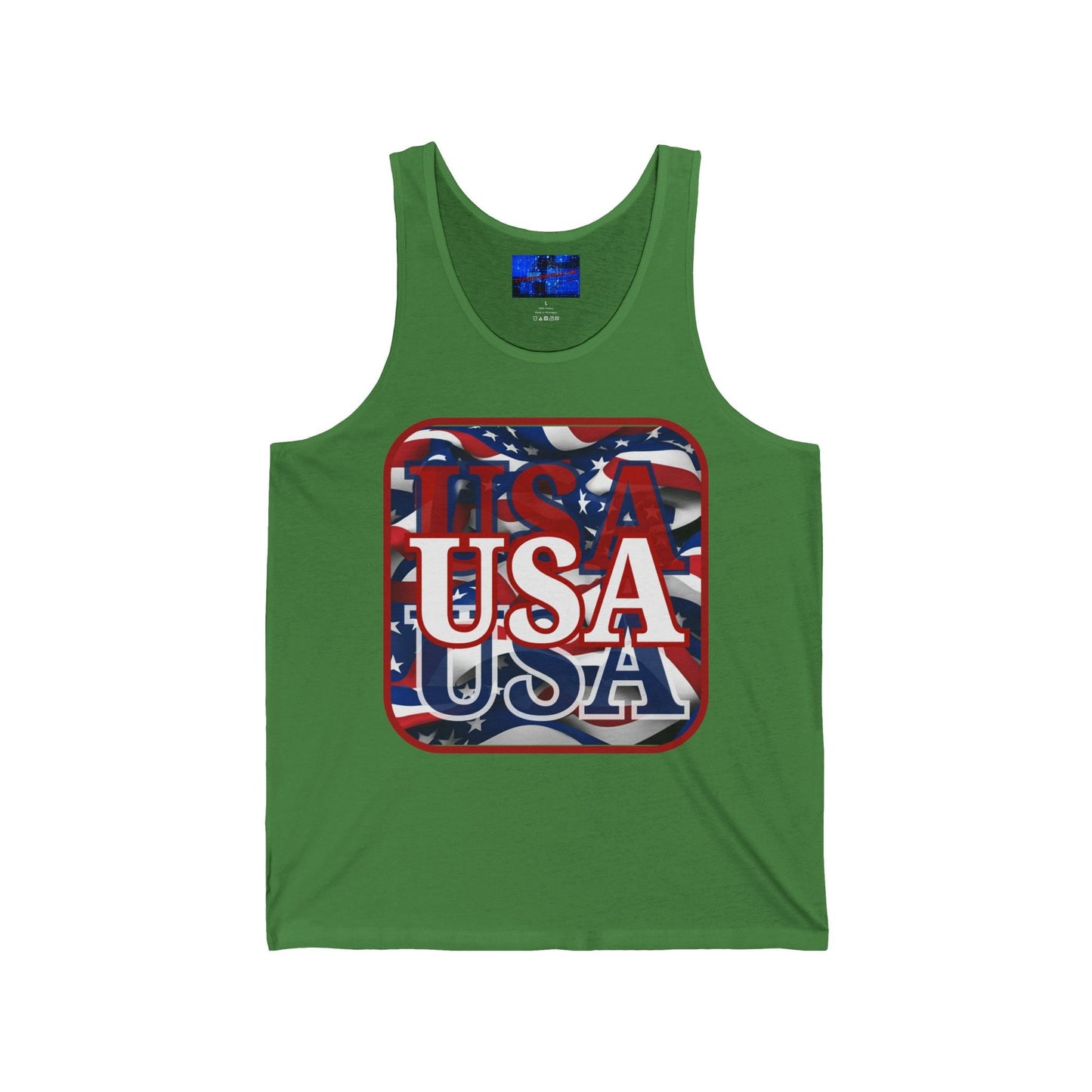 Red WHITE and Blue USA Patriot Unisex Jersey Tank Top by cypherpunkgear – cypherpunkgear.com | Cypherpunk Merch