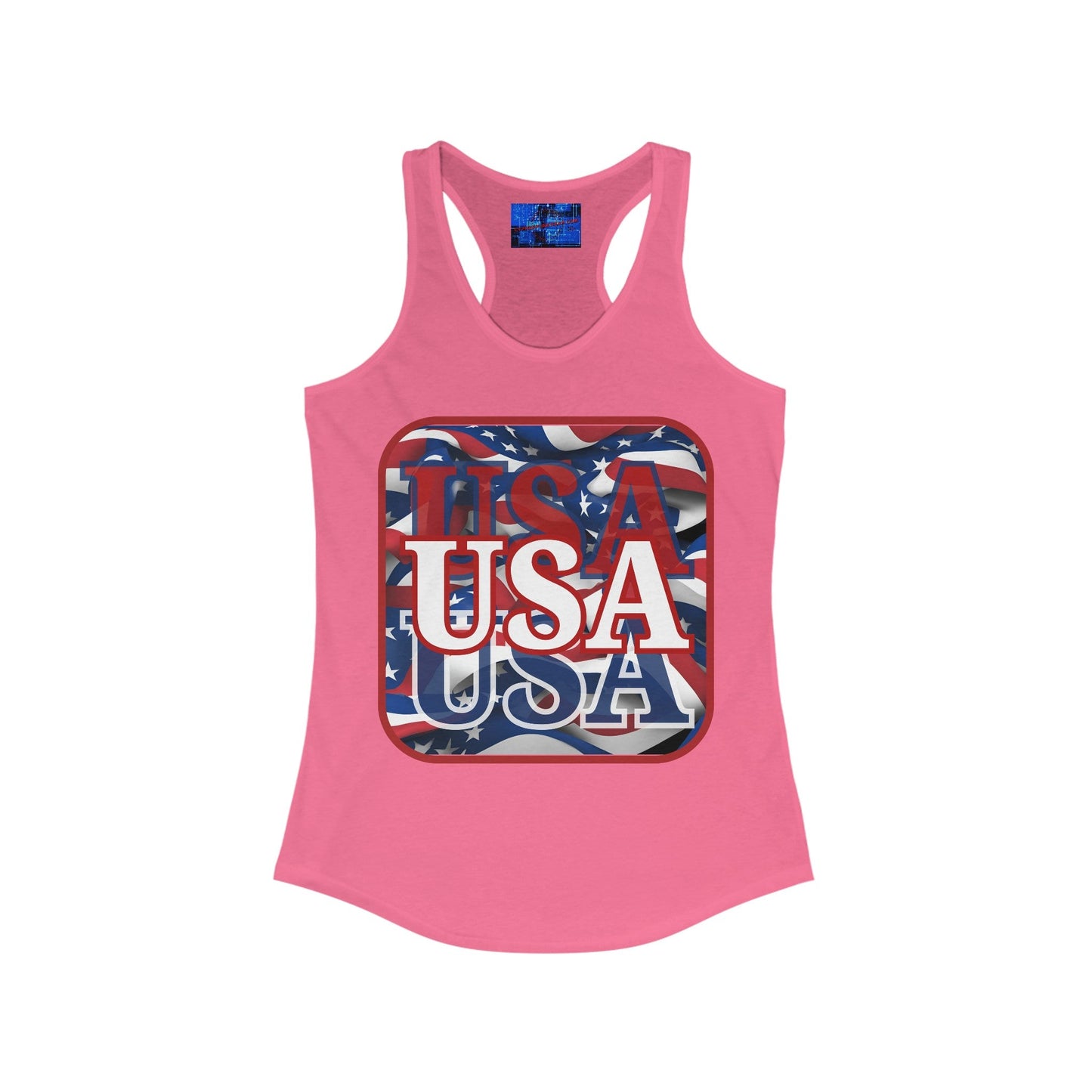 Red WHITE and Blue USA Patriot Women's Racerback Tank Top by cypherpunkgear – cypherpunkgear.com | Cypherpunk Merch