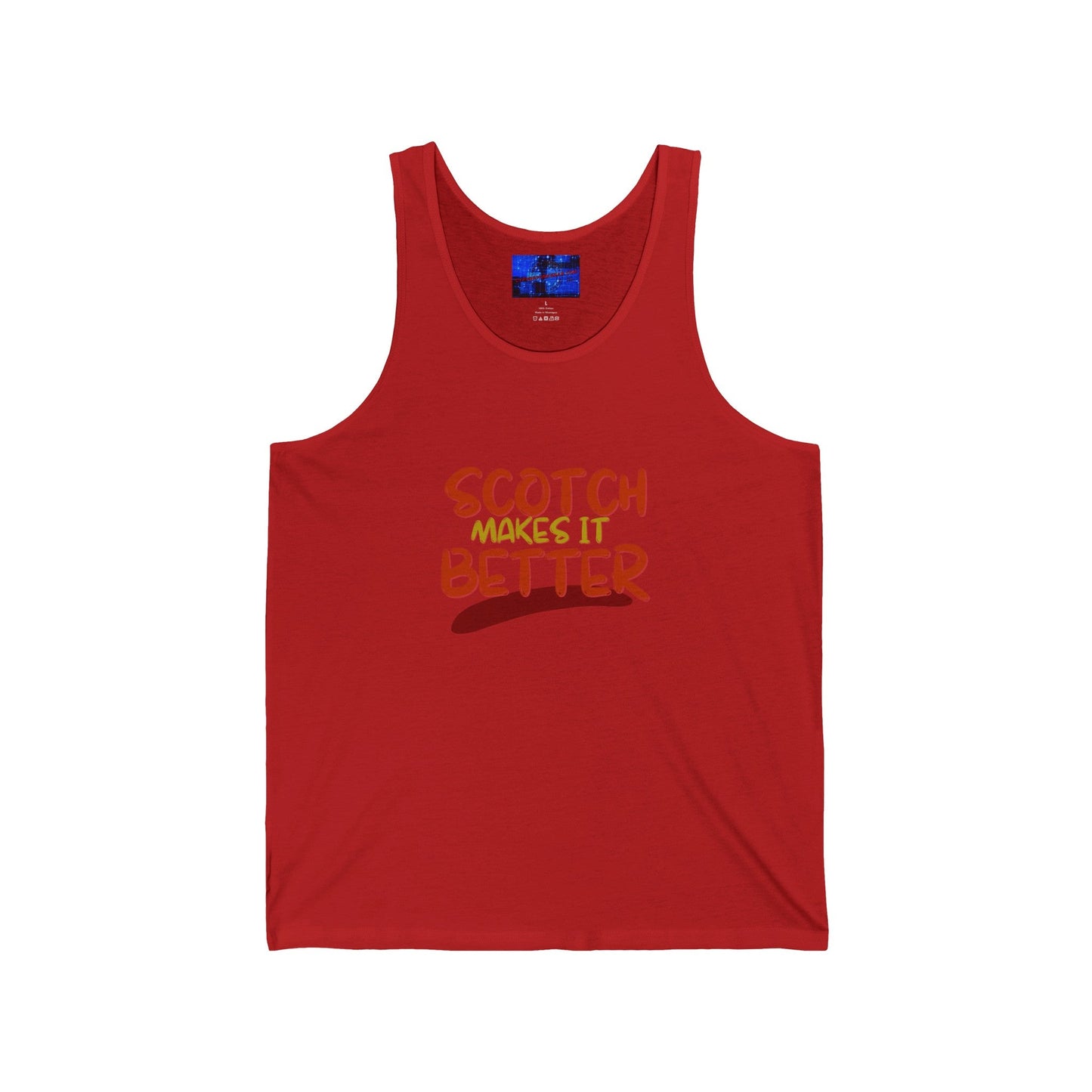 Scotch makes it better Unisex Jersey Tank Top by cypherpunkgear – cypherpunkgear.com | Cypherpunk Merch