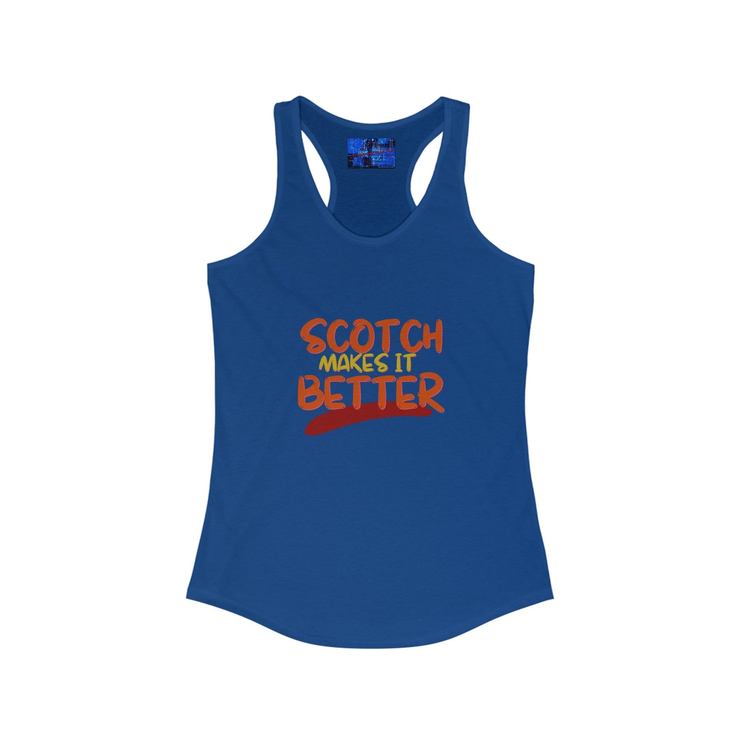Scotch makes it better Women's Racerback Tank Top by cypherpunkgear – cypherpunkgear.com | Cypherpunk Merch