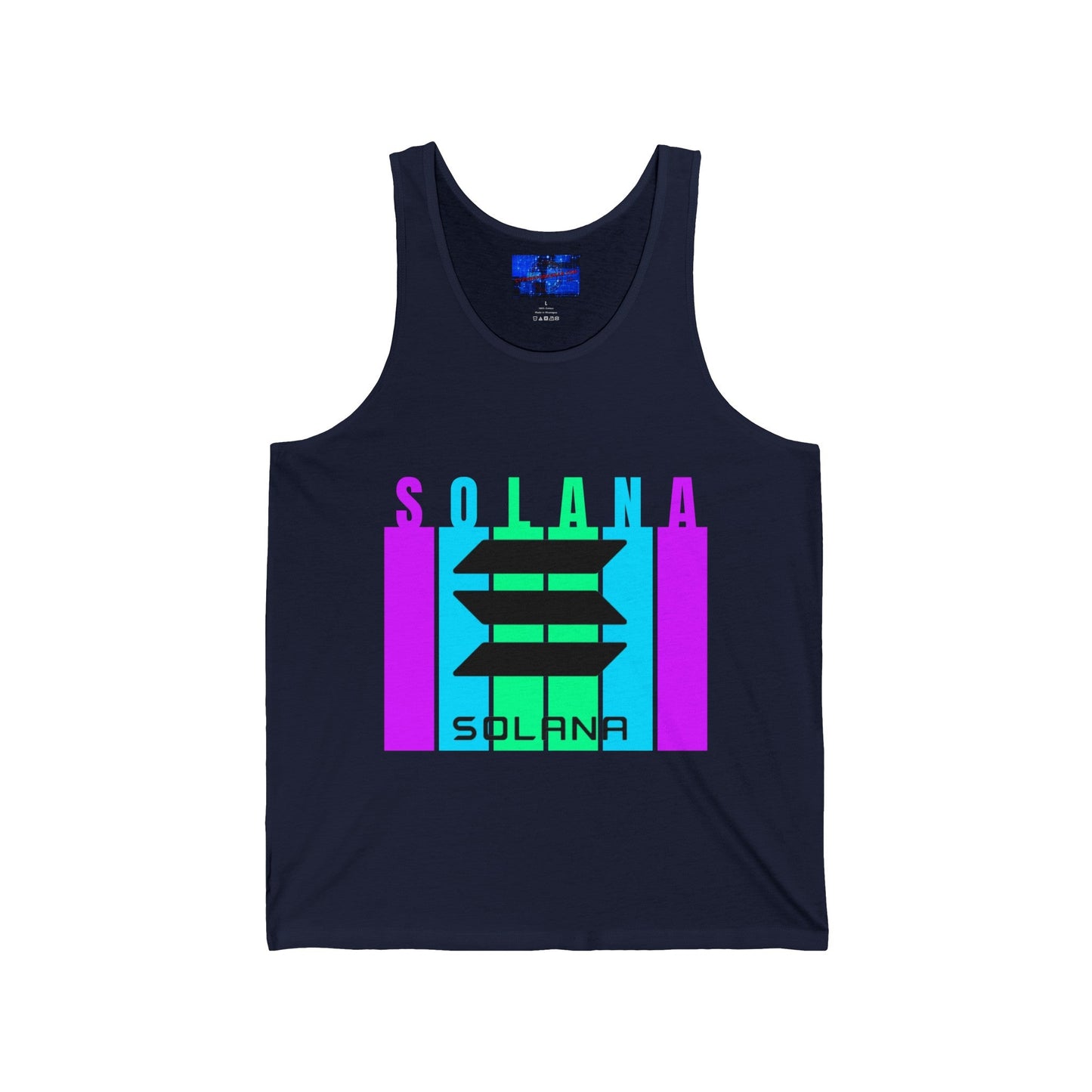Solana (SOL) Freedom Unisex Jersey Tank Top by cypherpunkgear – cypherpunkgear.com | Cypherpunk Merch