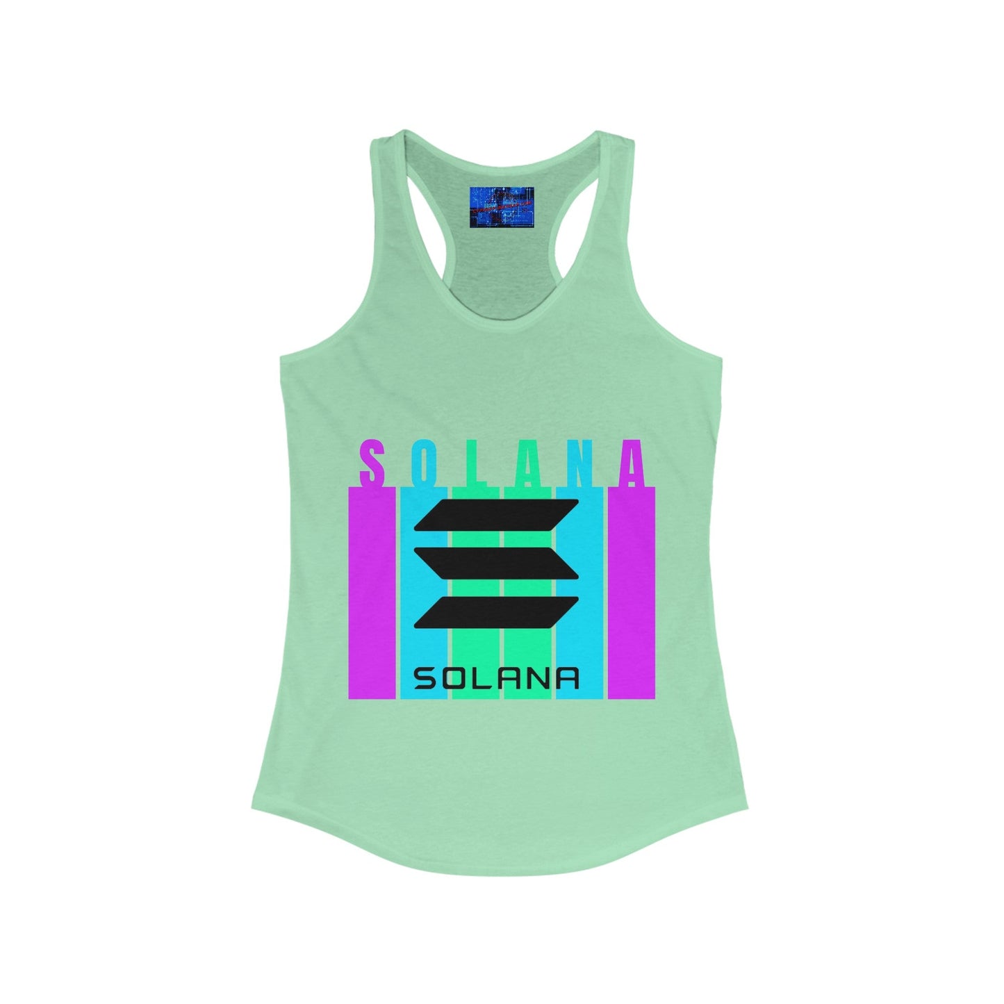 Solana (SOL) Freedom Women's Racerback Tank Top by cypherpunkgear – cypherpunkgear.com | Cypherpunk Merch