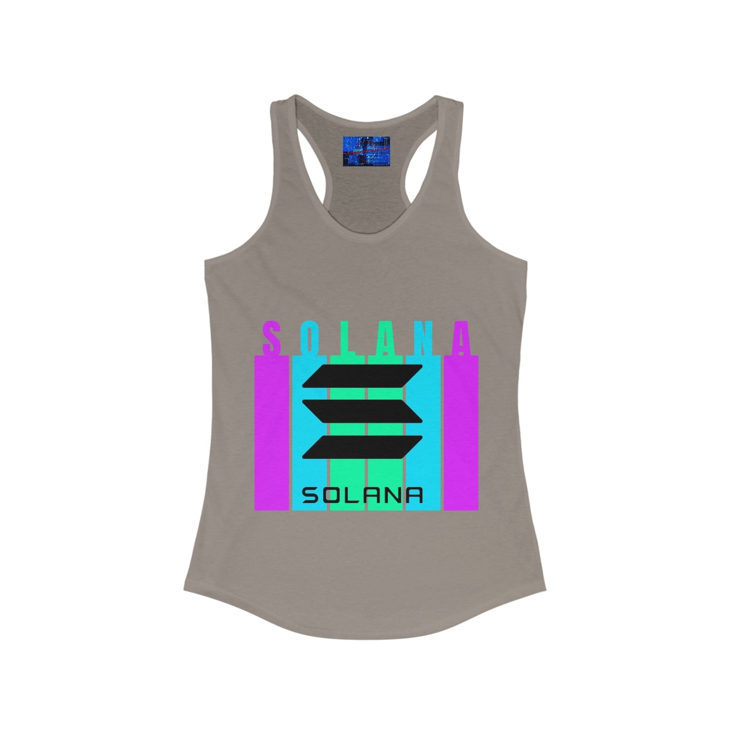 Solana (SOL) Freedom Women's Racerback Tank Top by cypherpunkgear – cypherpunkgear.com | Cypherpunk Merch