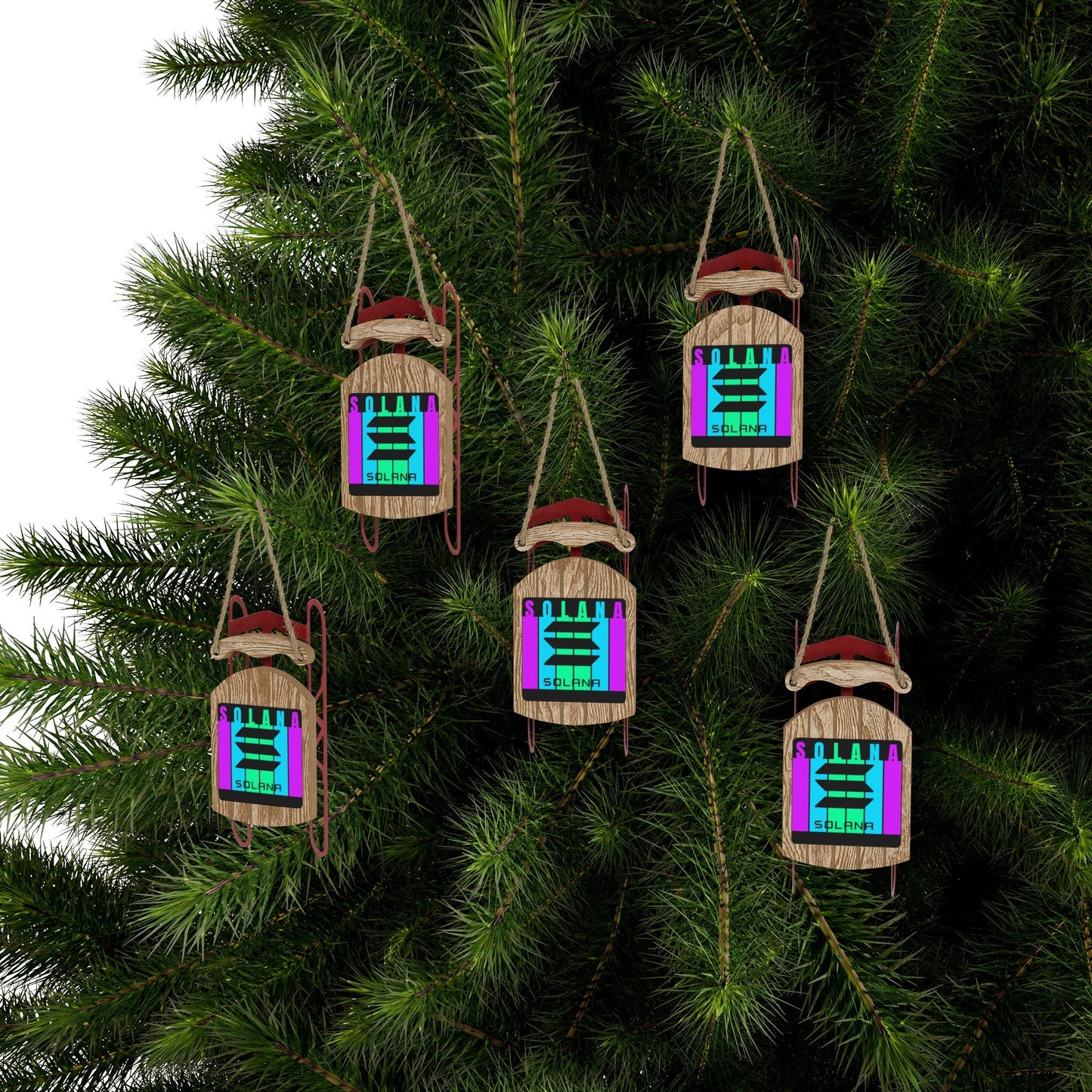 Solana (SOL) Sled Ornament by cypherpunkgear – cypherpunkgear.com | Cypherpunk Merch