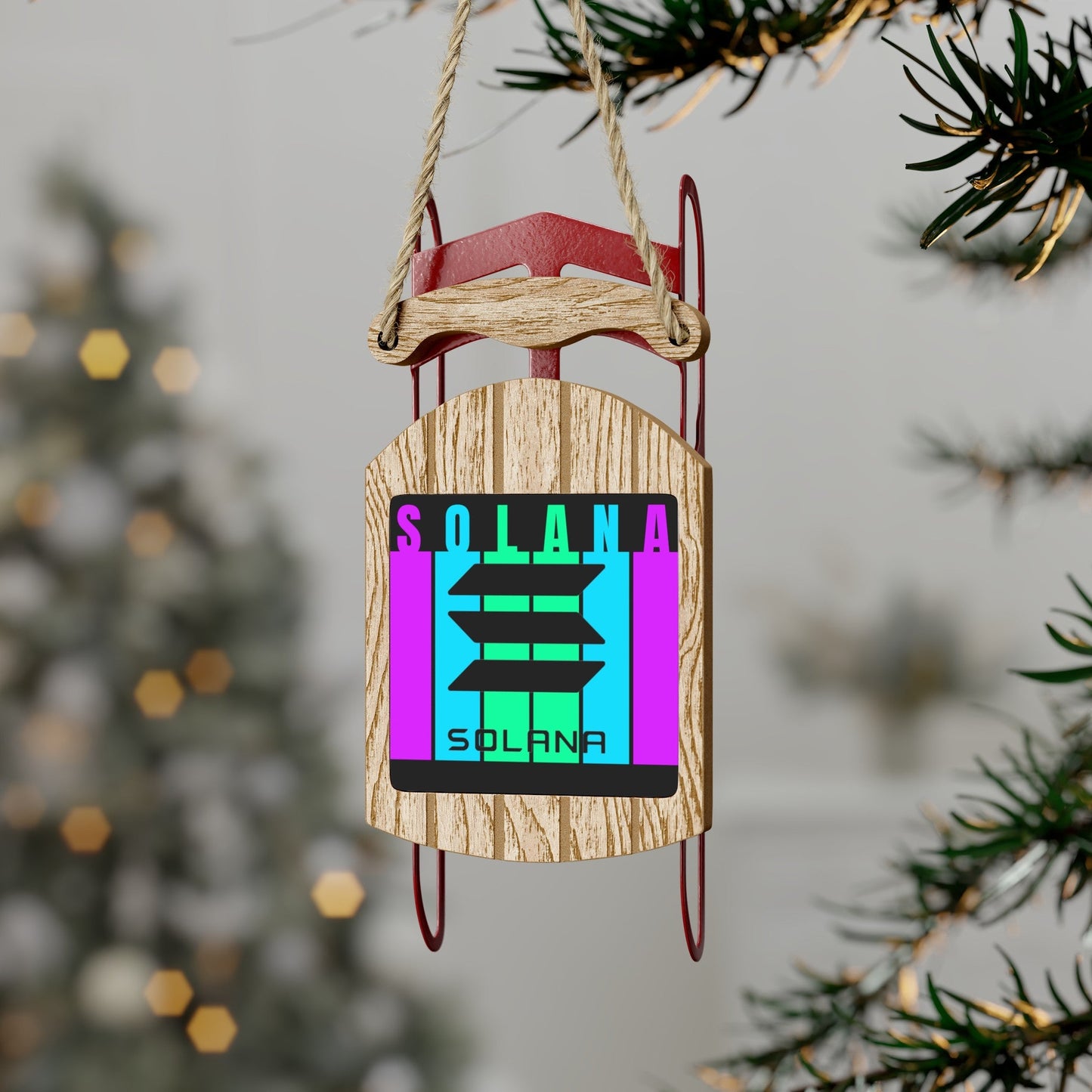 Solana (SOL) Sled Ornament by cypherpunkgear – cypherpunkgear.com | Cypherpunk Merch