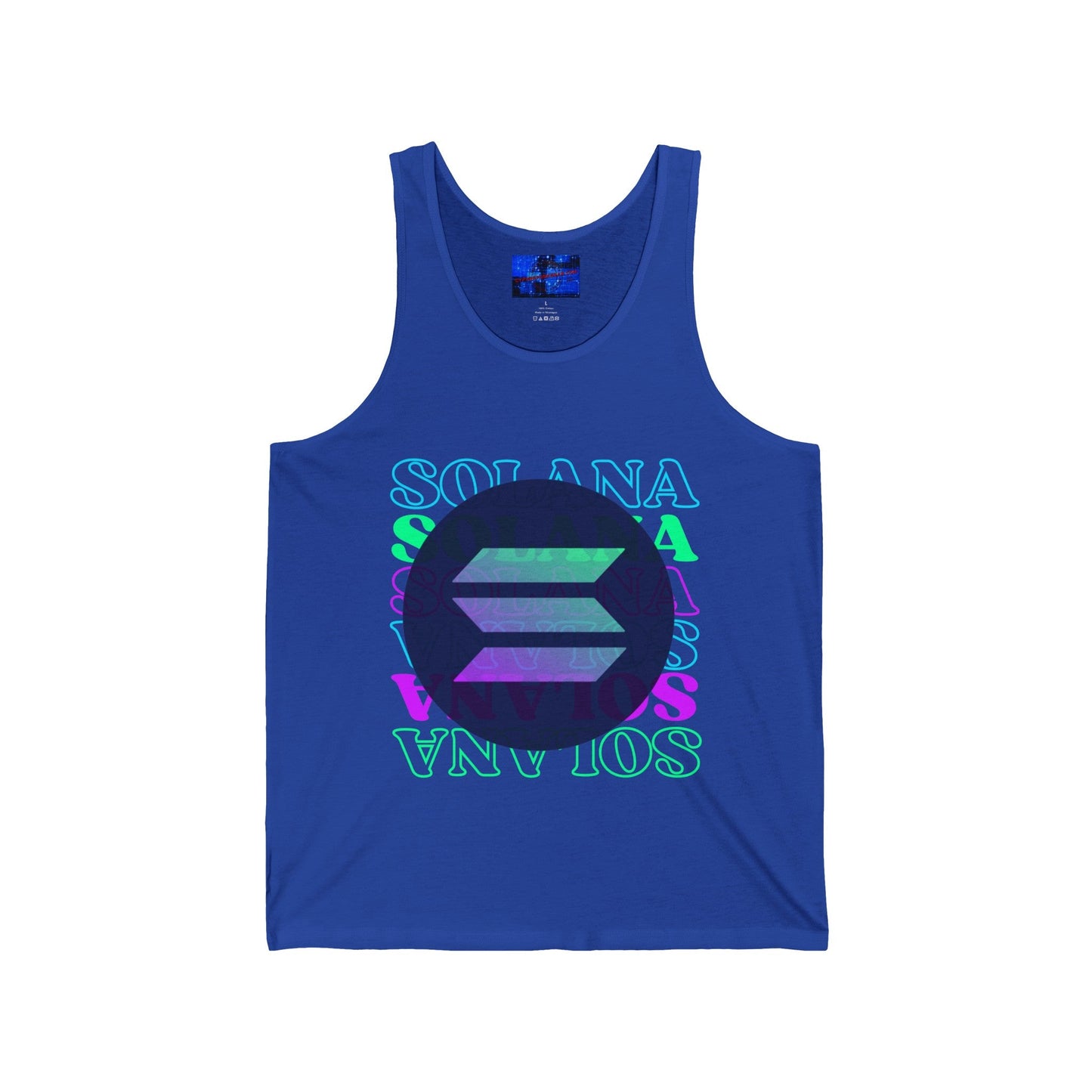 Solana Solana Solana (SOL) Unisex Jersey Tank Top by cypherpunkgear – cypherpunkgear.com | Cypherpunk Merch