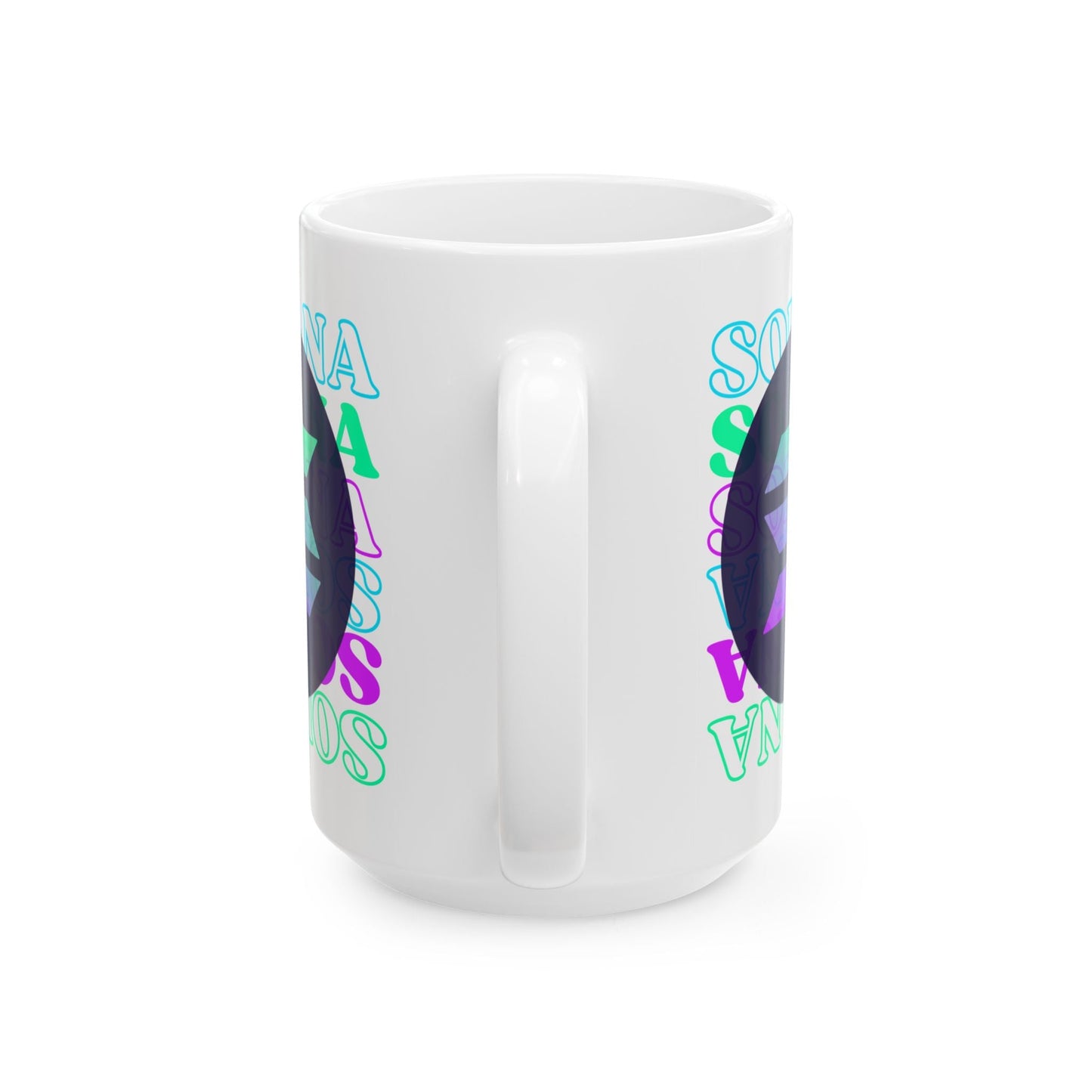 Solana Solana Solana (SOL) White Mug by cypherpunkgear – cypherpunkgear.com | Cypherpunk Merch