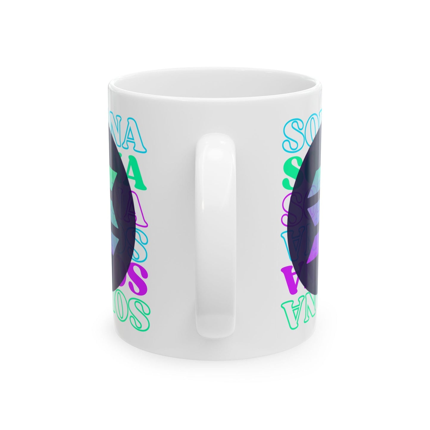 Solana Solana Solana (SOL) White Mug by cypherpunkgear – cypherpunkgear.com | Cypherpunk Merch