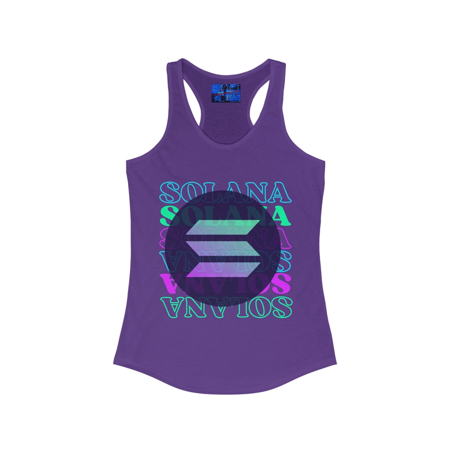 Solana Solana Solana (SOL) Women's Racerback Tank Top by cypherpunkgear – cypherpunkgear.com | Cypherpunk Merch